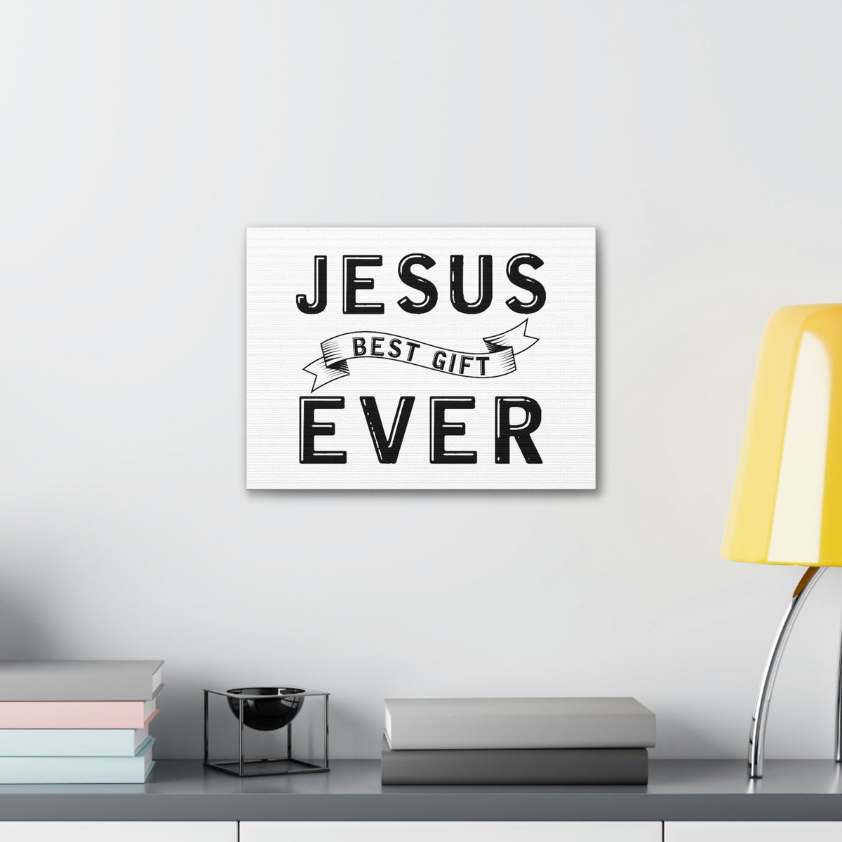 Scripture Walls Jesus Best Gift Ever Ephesians 2:8 Ribbon Banner Christian Wall Art Bible Verse Print Ready to Hang Unframed-Express Your Love Gifts