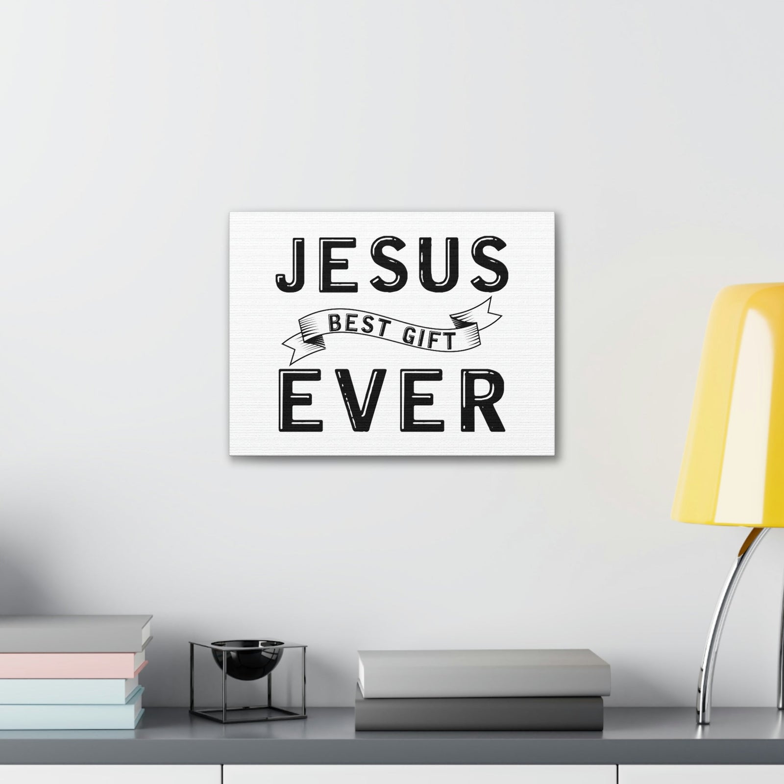 Scripture Walls Jesus Best Gift Ever Ephesians 2:8 Ribbon Banner Christian Wall Art Bible Verse Print Ready to Hang Unframed-Express Your Love Gifts