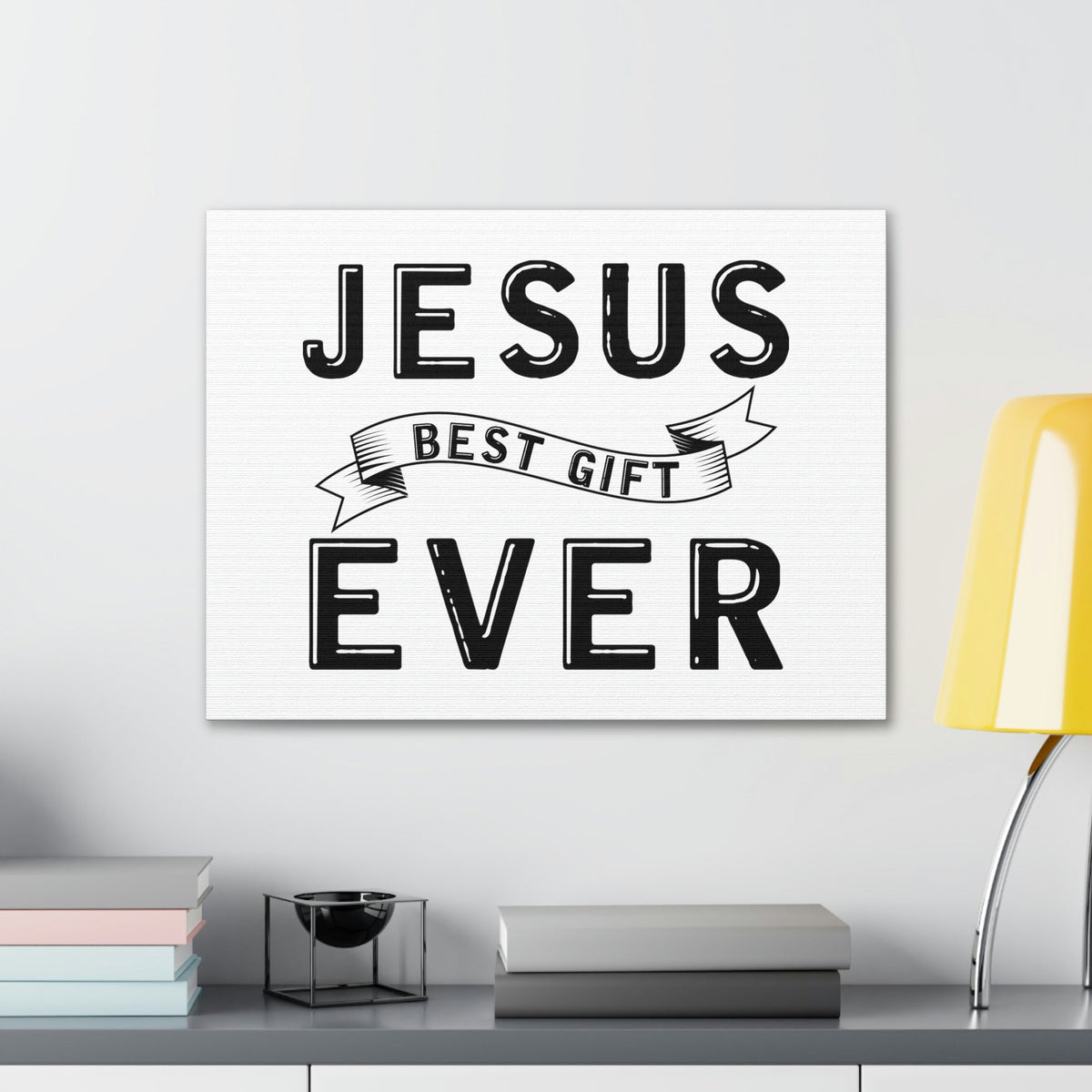 Scripture Walls Jesus Best Gift Ever Ephesians 2:8 Ribbon Banner Christian Wall Art Bible Verse Print Ready to Hang Unframed-Express Your Love Gifts