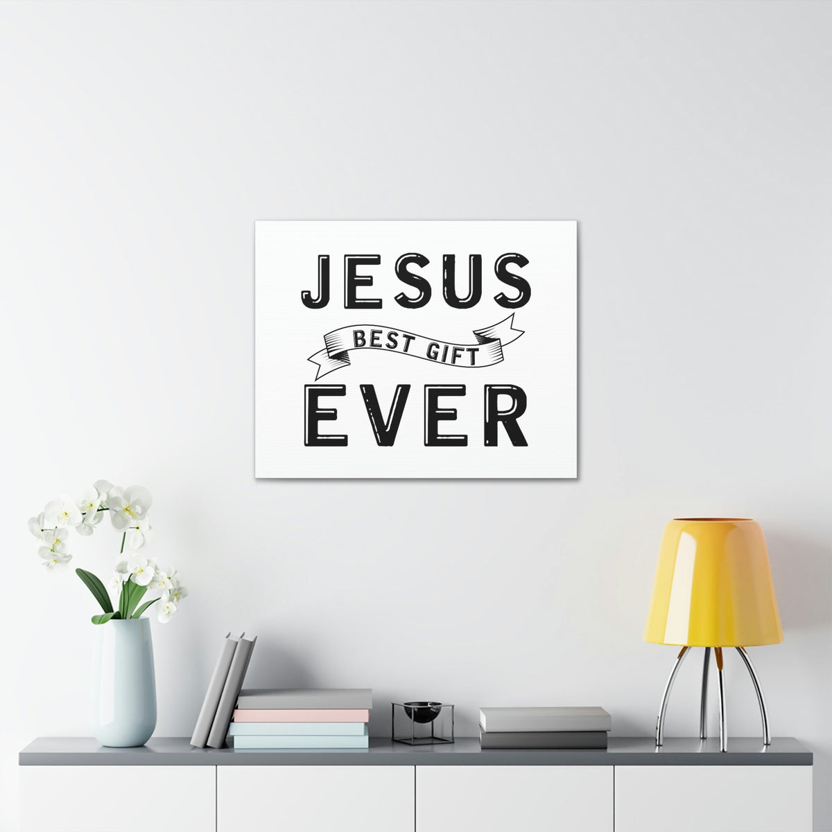 Scripture Walls Jesus Best Gift Ever Ephesians 2:8 Ribbon Banner Christian Wall Art Bible Verse Print Ready to Hang Unframed-Express Your Love Gifts