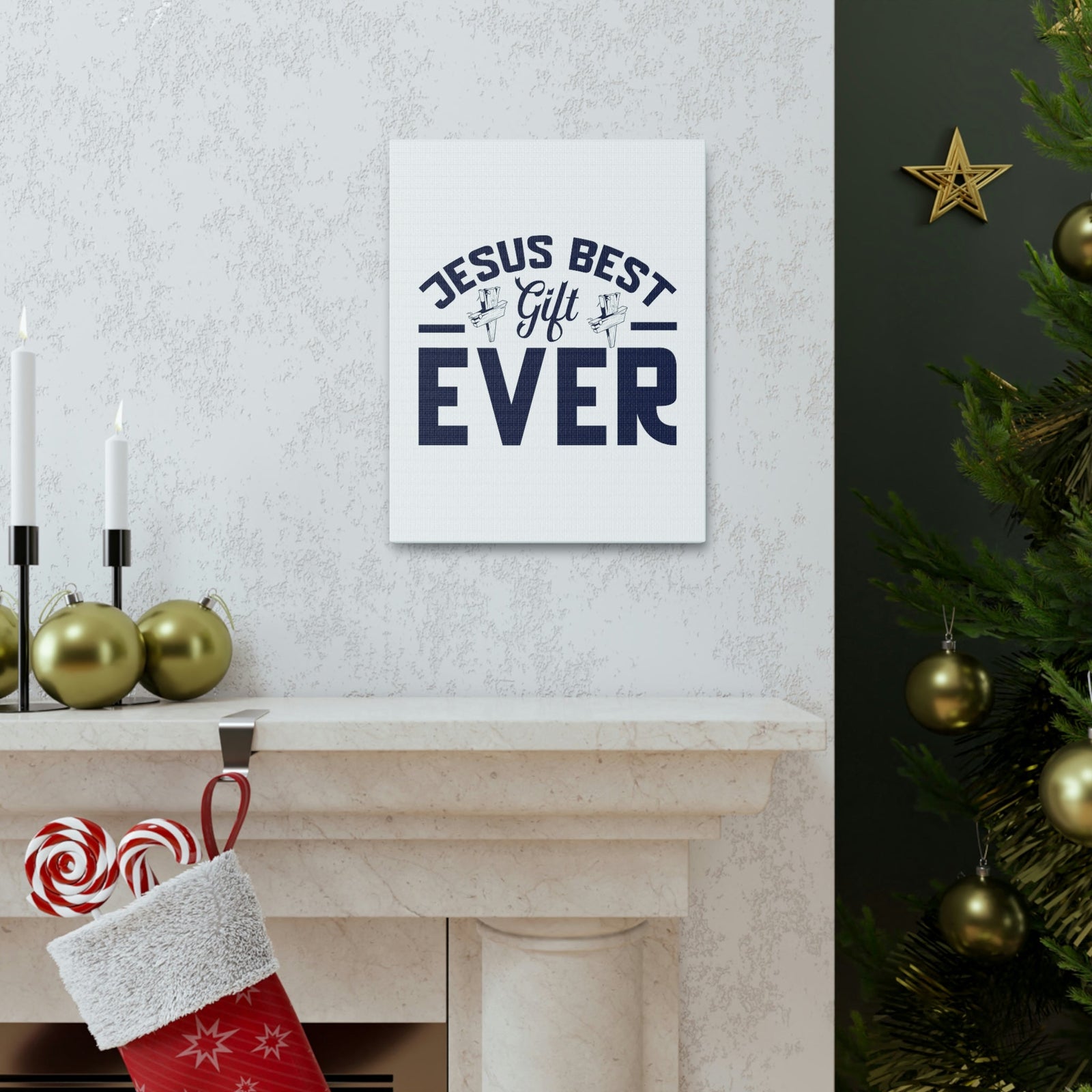 Scripture Walls Jesus Best Gift Ever Romans 5:8 Christian Wall Art Bible Verse Print Ready to Hang Unframed-Express Your Love Gifts