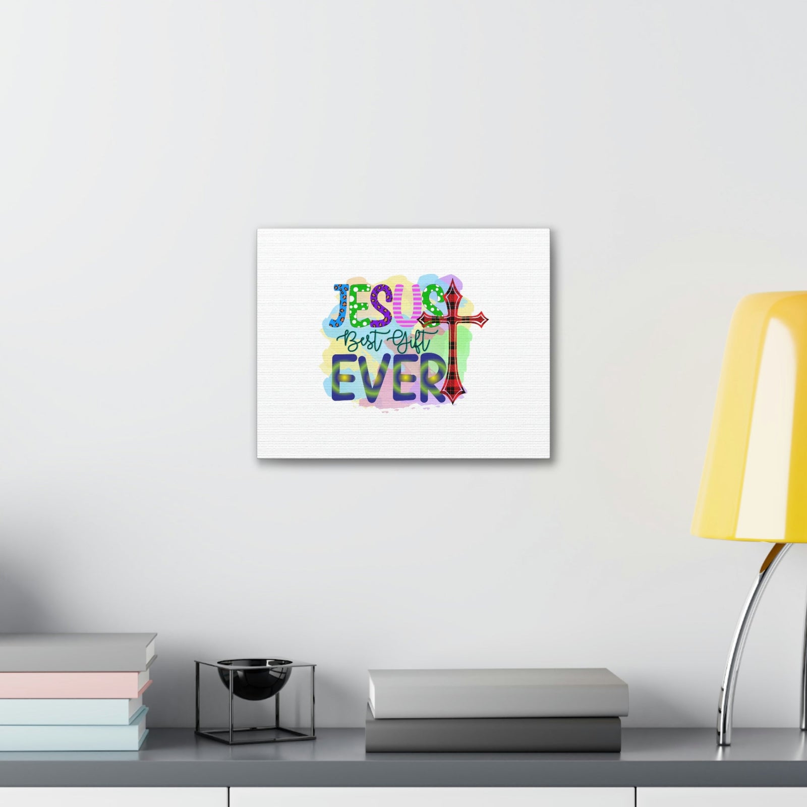 Scripture Walls Jesus Best Gift John 3:16 Ever Cross Colorful Christian Wall Art Bible Verse Print Ready to Hang Unframed-Express Your Love Gifts