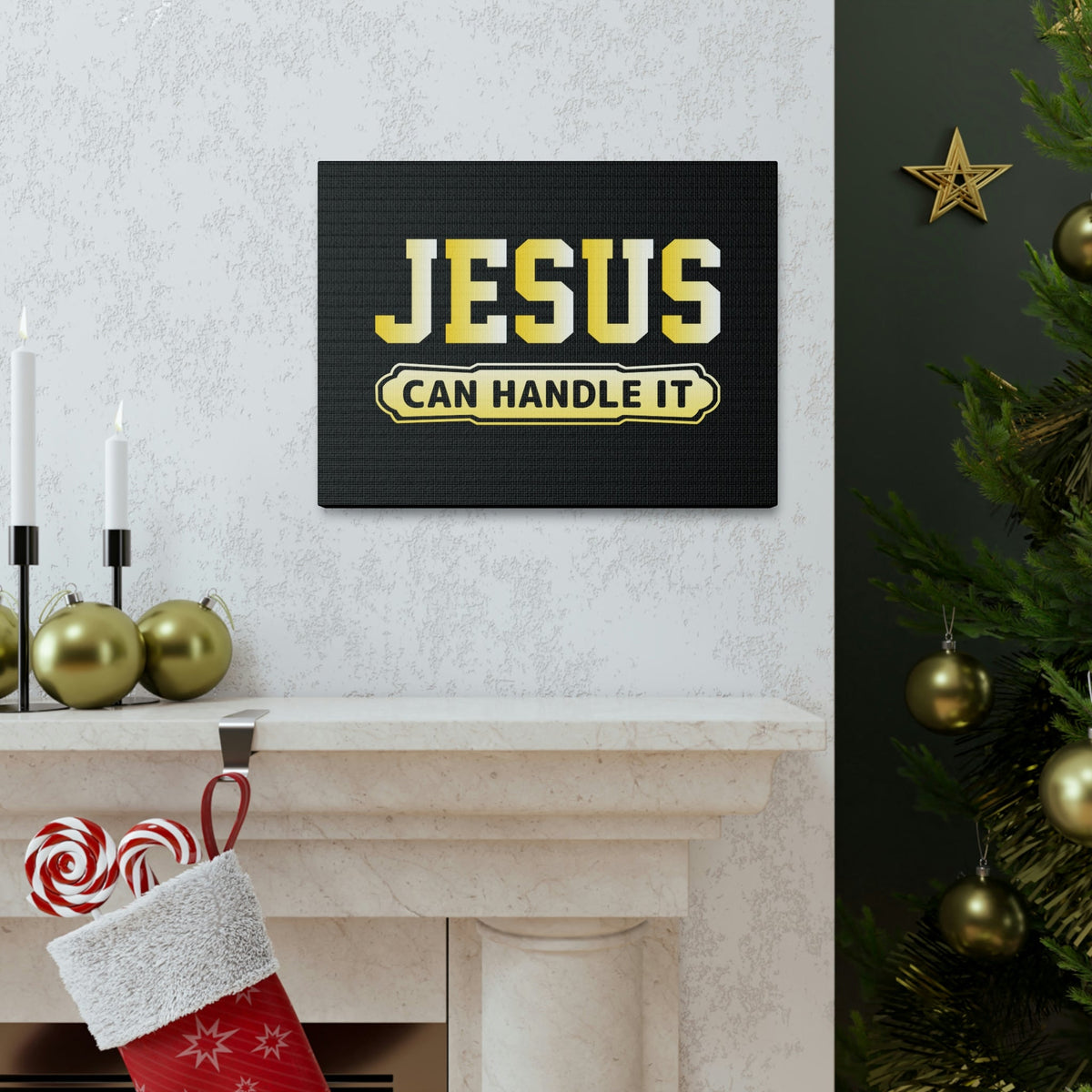Scripture Walls Jesus Can Handle It John 16:33 Christian Wall Art Bible Verse Print Ready to Hanga Unframed-Express Your Love Gifts
