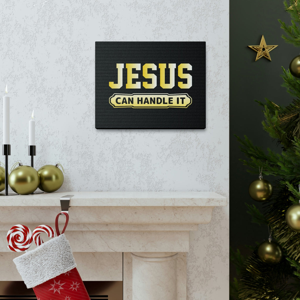 Scripture Walls Jesus Can Handle It John 16:33 Christian Wall Art Bible Verse Print Ready to Hanga Unframed-Express Your Love Gifts