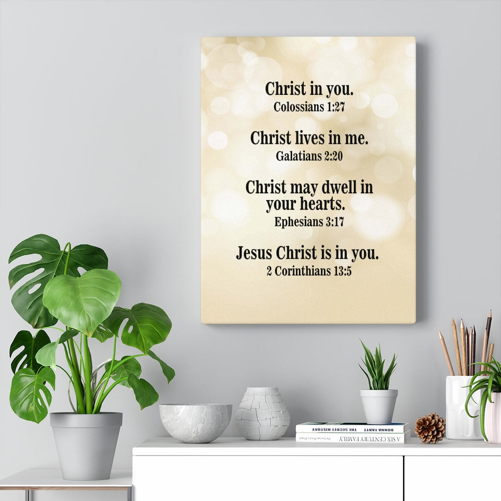 Scripture Walls Jesus Christ is in You Bible Verse Canvas Christian Wall Art Ready to Hang Unframed-Express Your Love Gifts