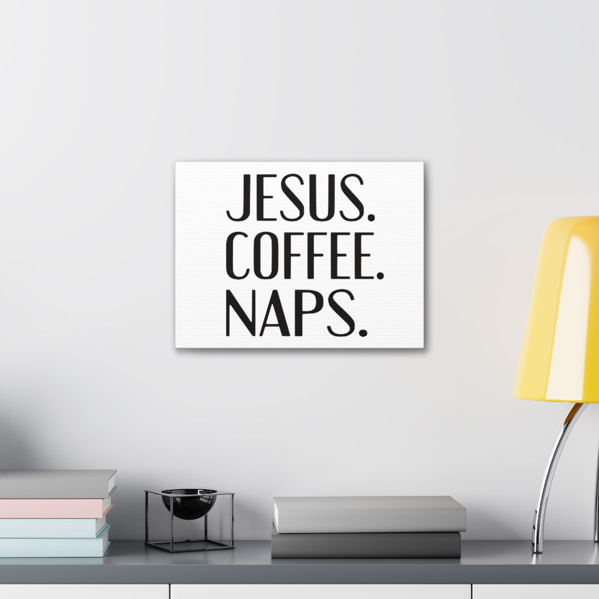 Scripture Walls Jesus Coffee Naps Romans 10:9 Christian Wall Art Print Ready to Hang Unframed-Express Your Love Gifts