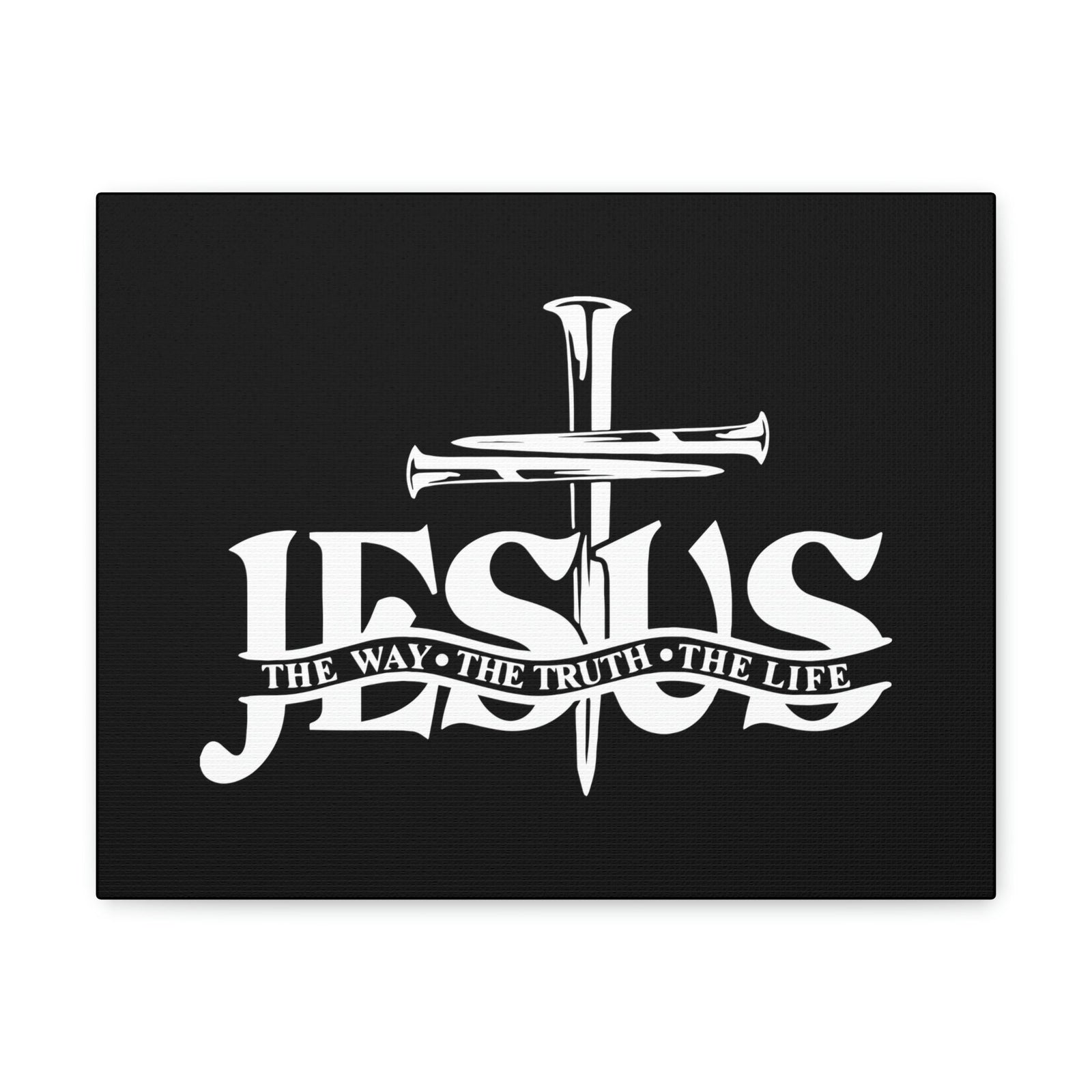 Scripture Walls Jesus Cross The Way John 14:6 Christian Wall Art Bible Verse Print Ready to Hang Unframed-Express Your Love Gifts