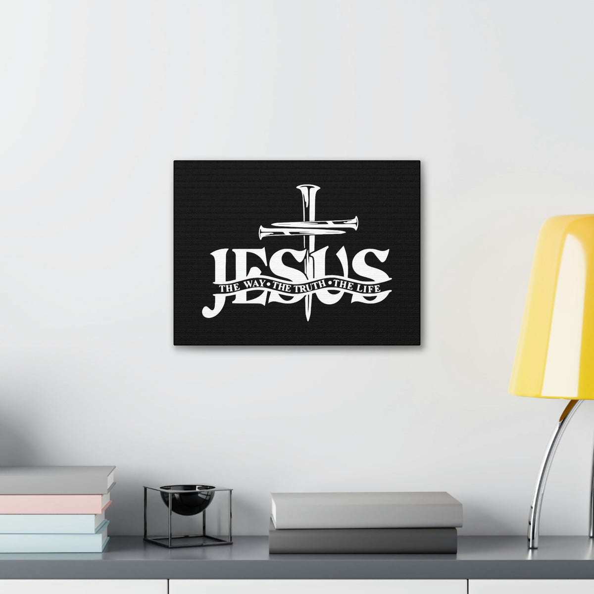 Scripture Walls Jesus Cross The Way John 14:6 Christian Wall Art Bible Verse Print Ready to Hang Unframed-Express Your Love Gifts