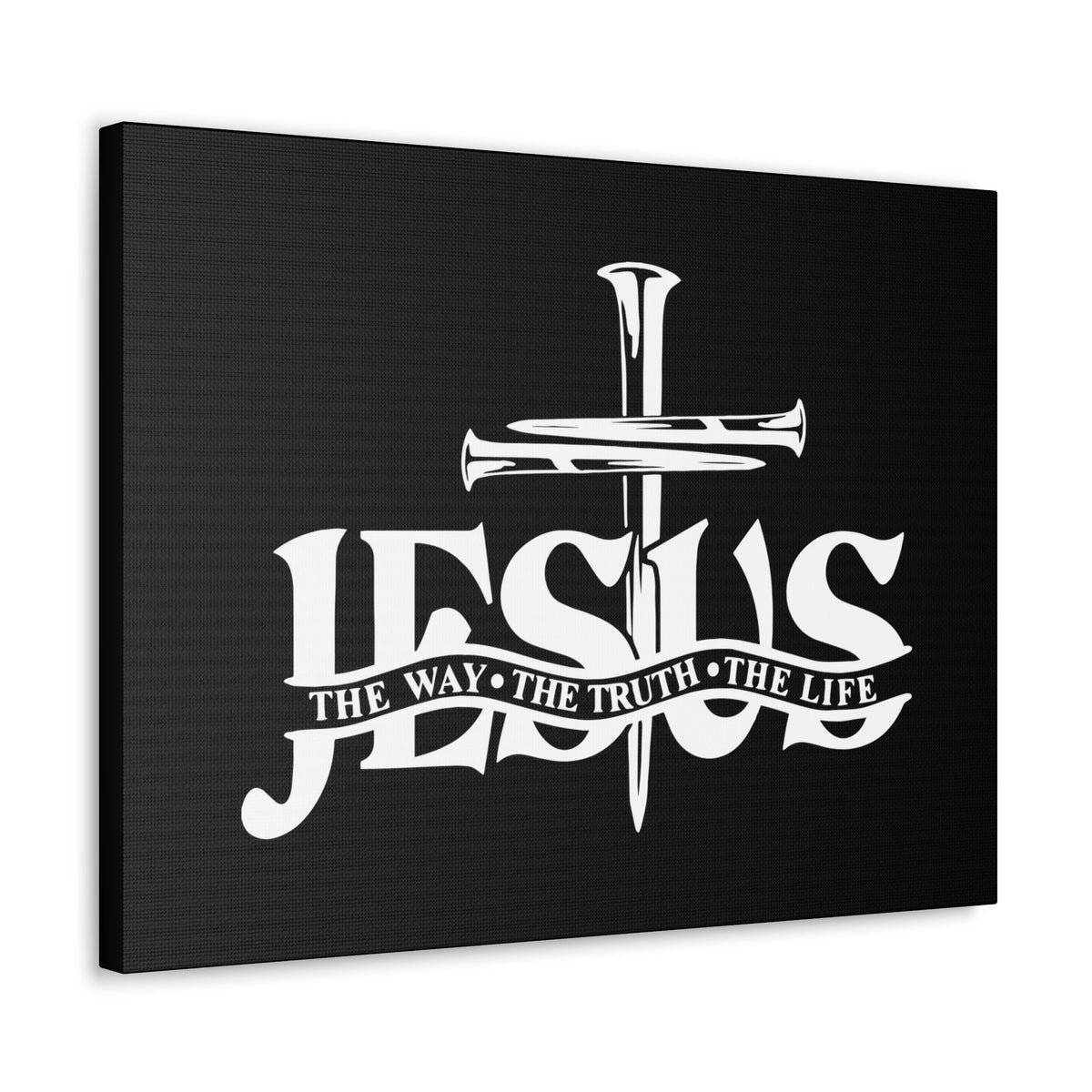 Scripture Walls Jesus Cross The Way John 14:6 Christian Wall Art Bible Verse Print Ready to Hang Unframed-Express Your Love Gifts