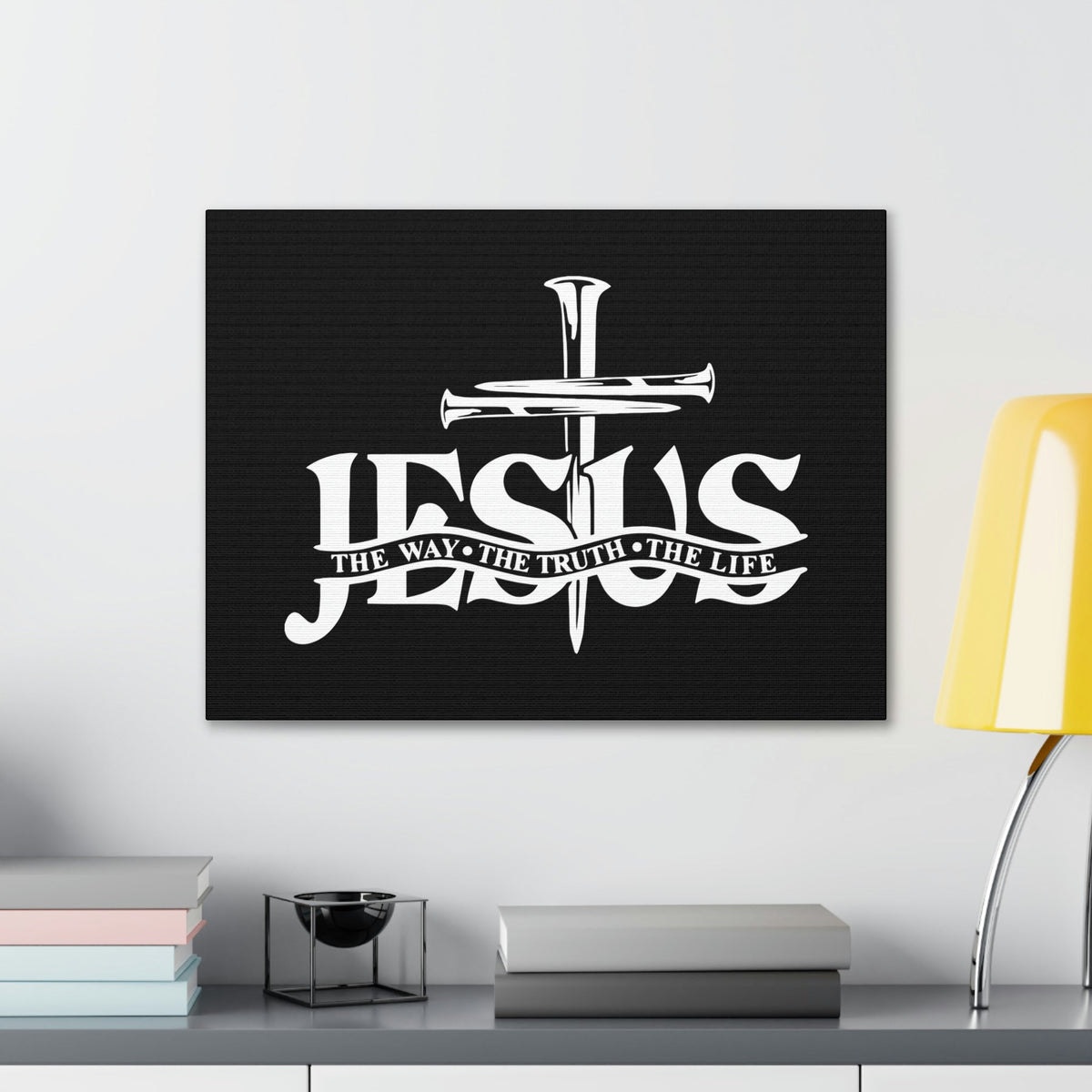 Scripture Walls Jesus Cross The Way John 14:6 Christian Wall Art Bible Verse Print Ready to Hang Unframed-Express Your Love Gifts