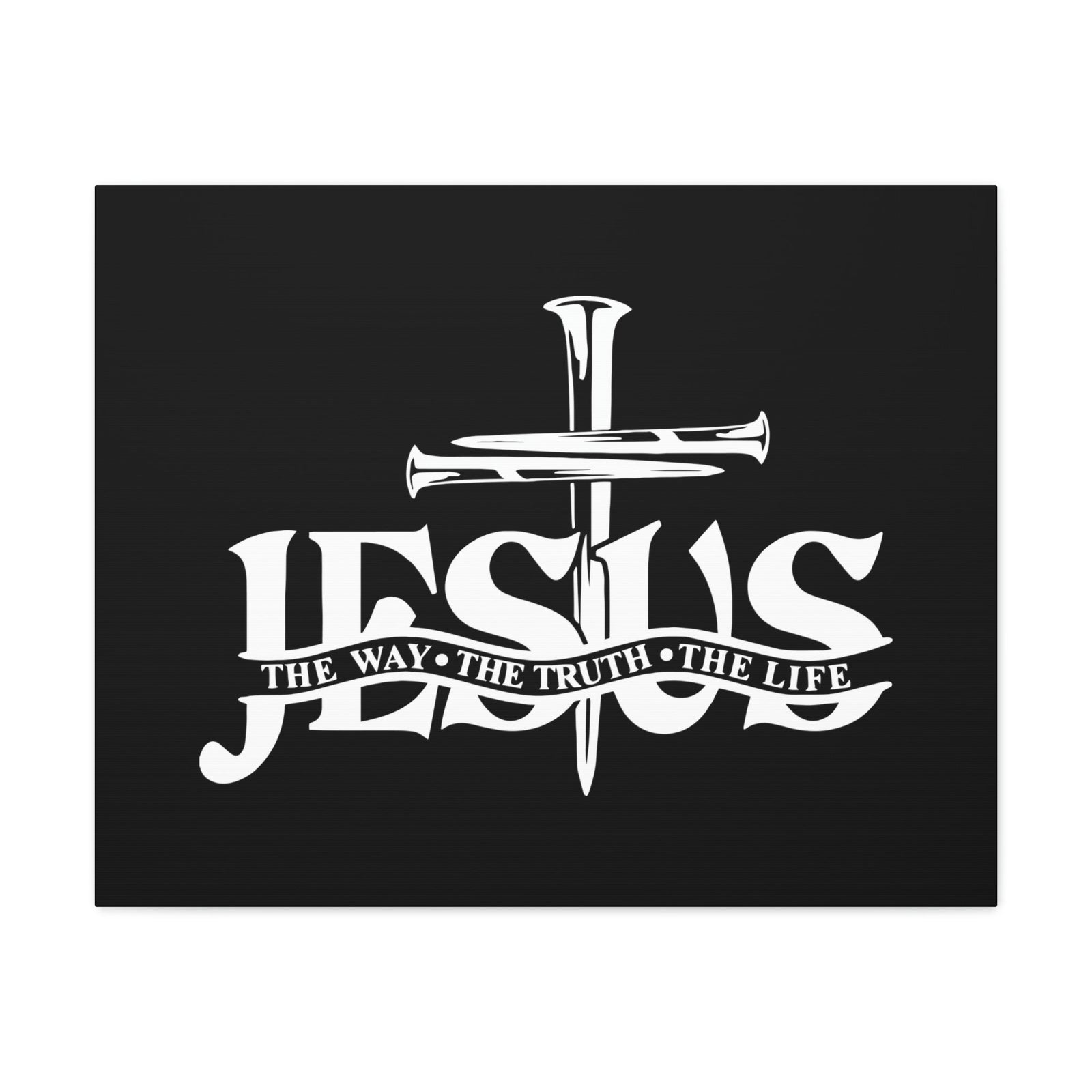 Scripture Walls Jesus Cross The Way John 14:6 Christian Wall Art Bible Verse Print Ready to Hang Unframed-Express Your Love Gifts