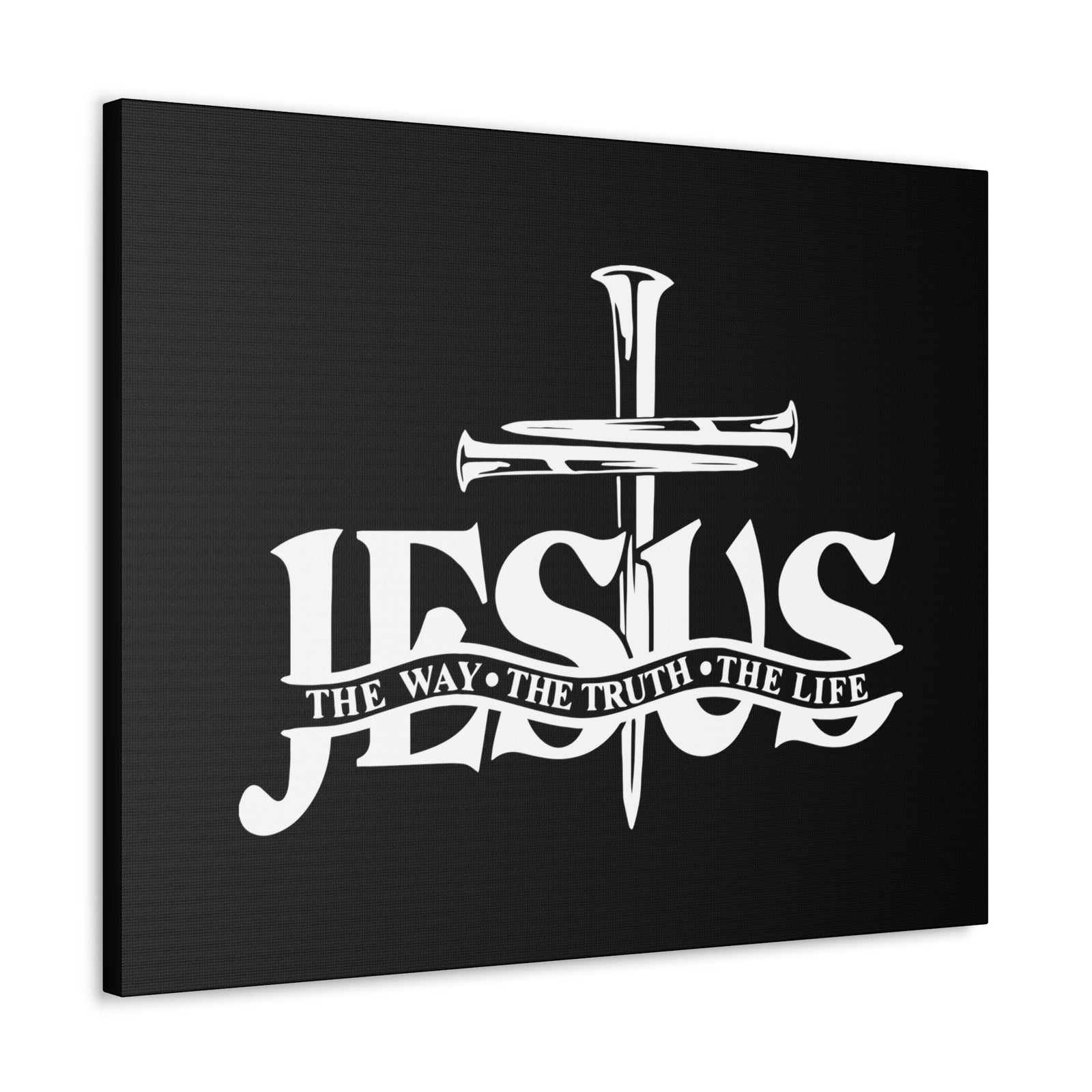 Scripture Walls Jesus Cross The Way John 14:6 Christian Wall Art Bible Verse Print Ready to Hang Unframed-Express Your Love Gifts