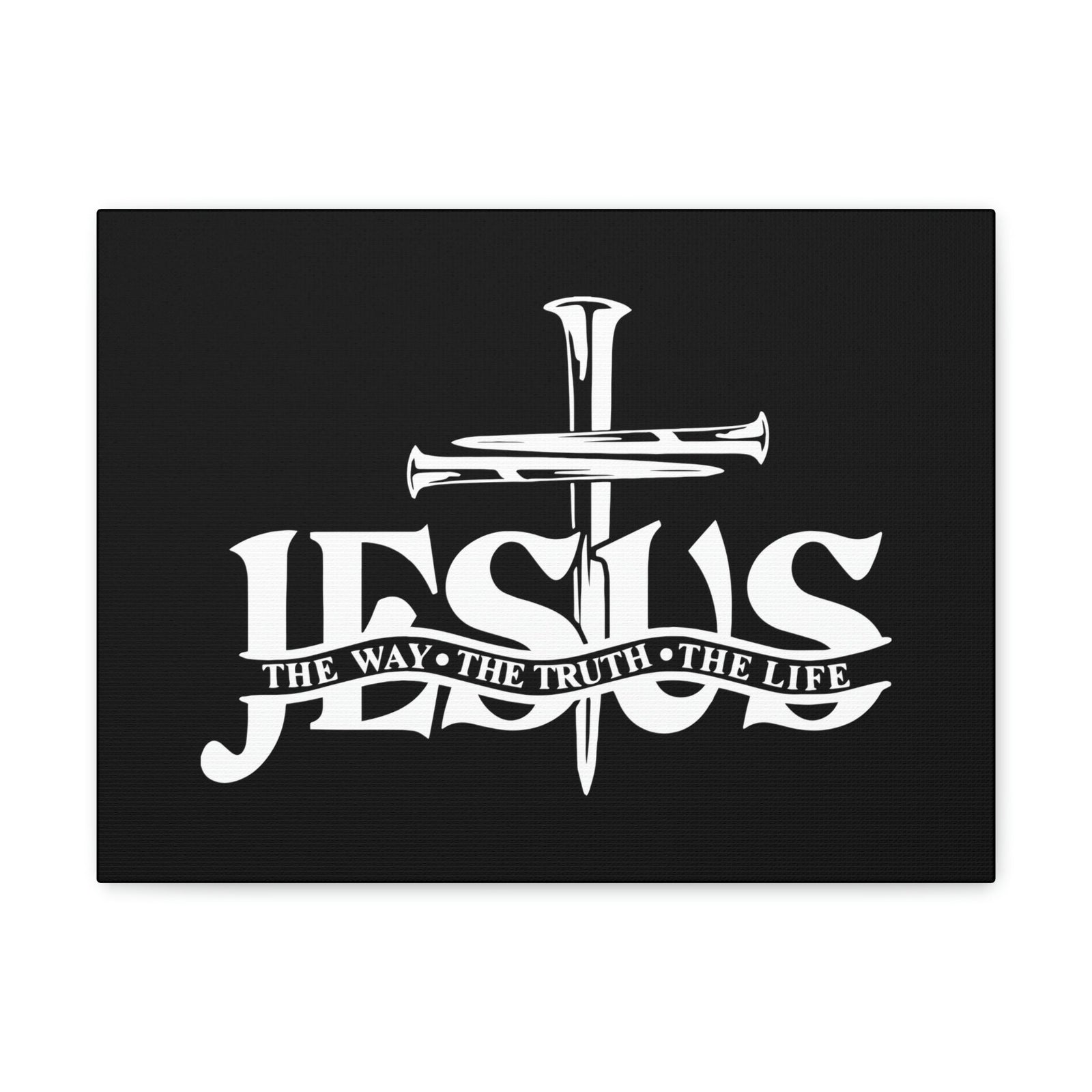 Scripture Walls Jesus Cross The Way John 14:6 Christian Wall Art Bible Verse Print Ready to Hang Unframed-Express Your Love Gifts