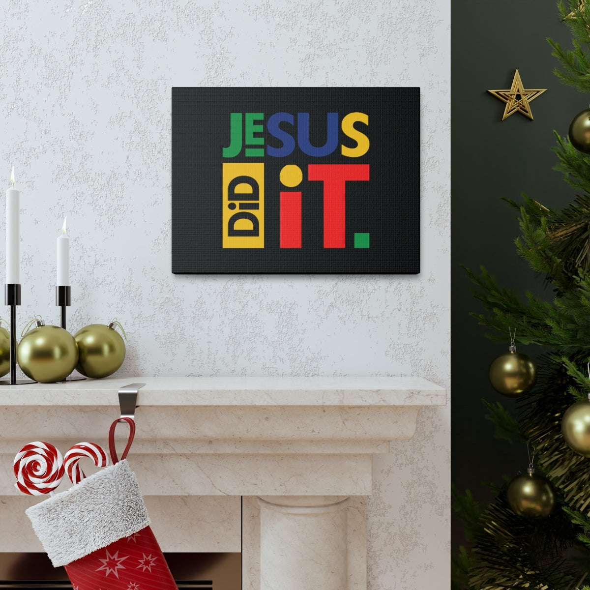 Scripture Walls Jesus Did It Acts 4:10-12 KJV Christian Wall Art Bible Verse Print Ready to Hang Unframed-Express Your Love Gifts