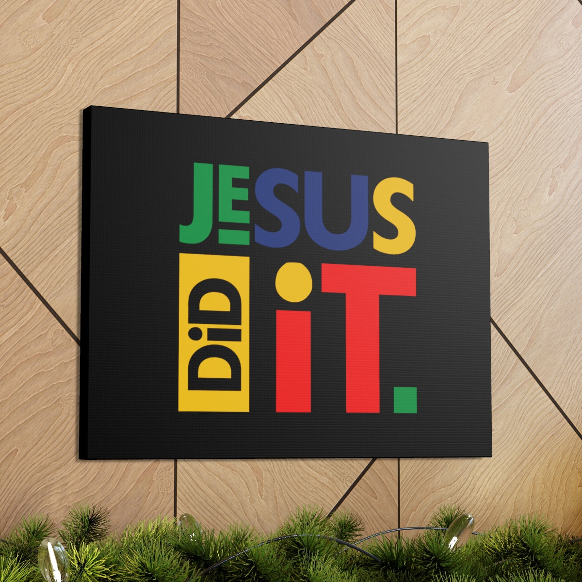 Scripture Walls Jesus Did It Acts 4:10-12 KJV Christian Wall Art Bible Verse Print Ready to Hang Unframed-Express Your Love Gifts