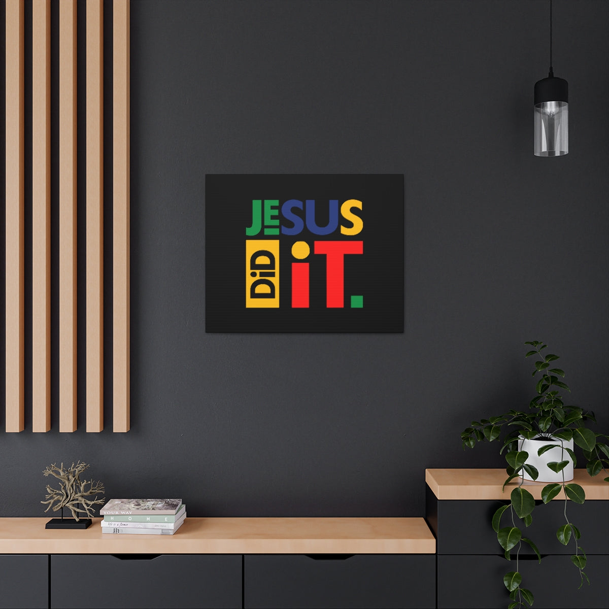 Scripture Walls Jesus Did It Acts 4:10-12 KJV Christian Wall Art Bible Verse Print Ready to Hang Unframed-Express Your Love Gifts