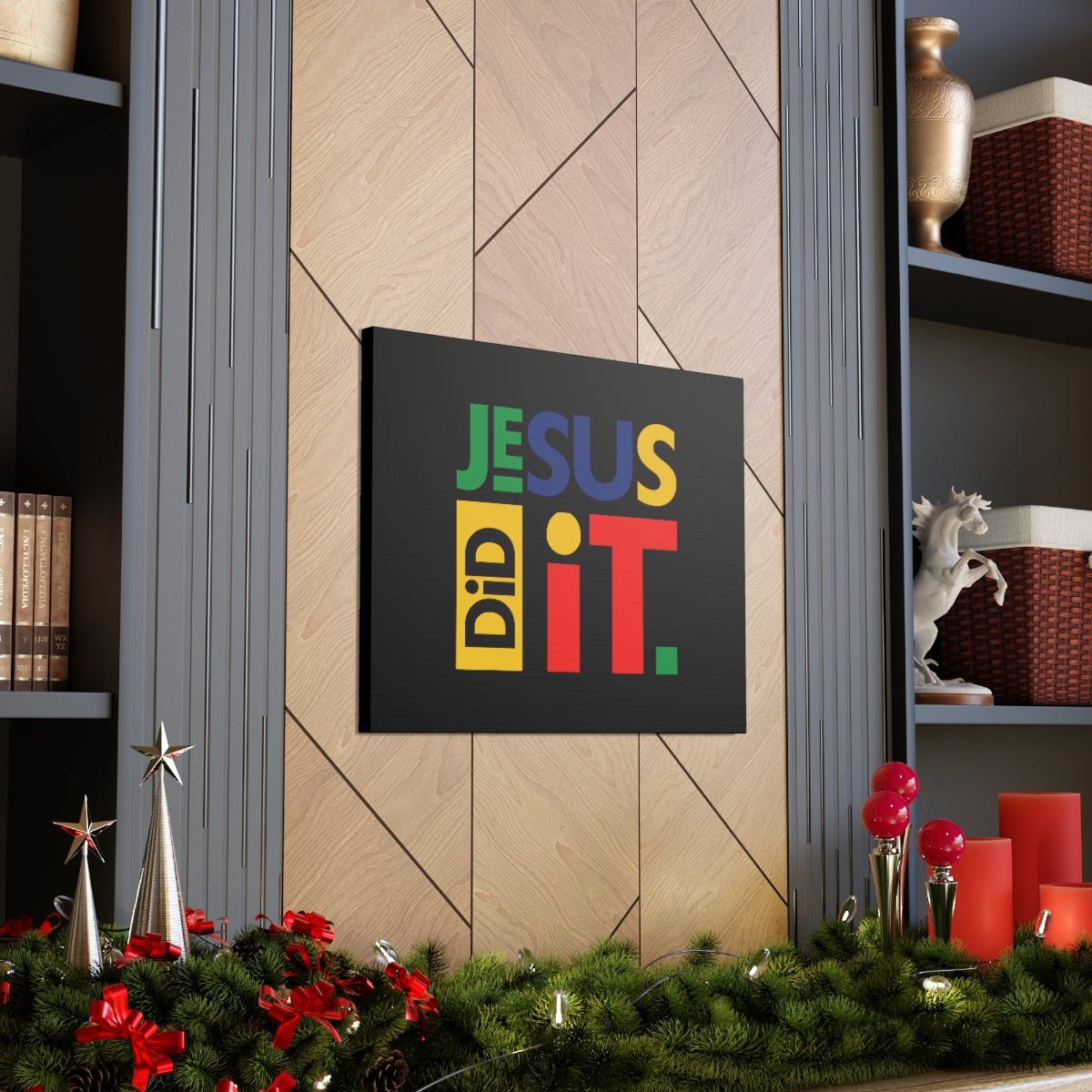 Scripture Walls Jesus Did It Acts 4:10-12 KJV Christian Wall Art Bible Verse Print Ready to Hang Unframed-Express Your Love Gifts