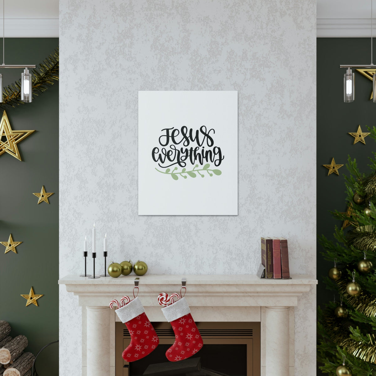 Scripture Walls Jesus Everything Psalm 73:25-26 Christian Wall Art Bible Verse Print Ready to Hang Unframed-Express Your Love Gifts