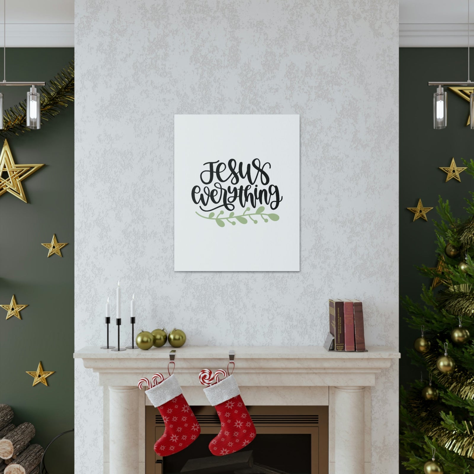Scripture Walls Jesus Everything Psalm 73:25-26 Christian Wall Art Bible Verse Print Ready to Hang Unframed-Express Your Love Gifts