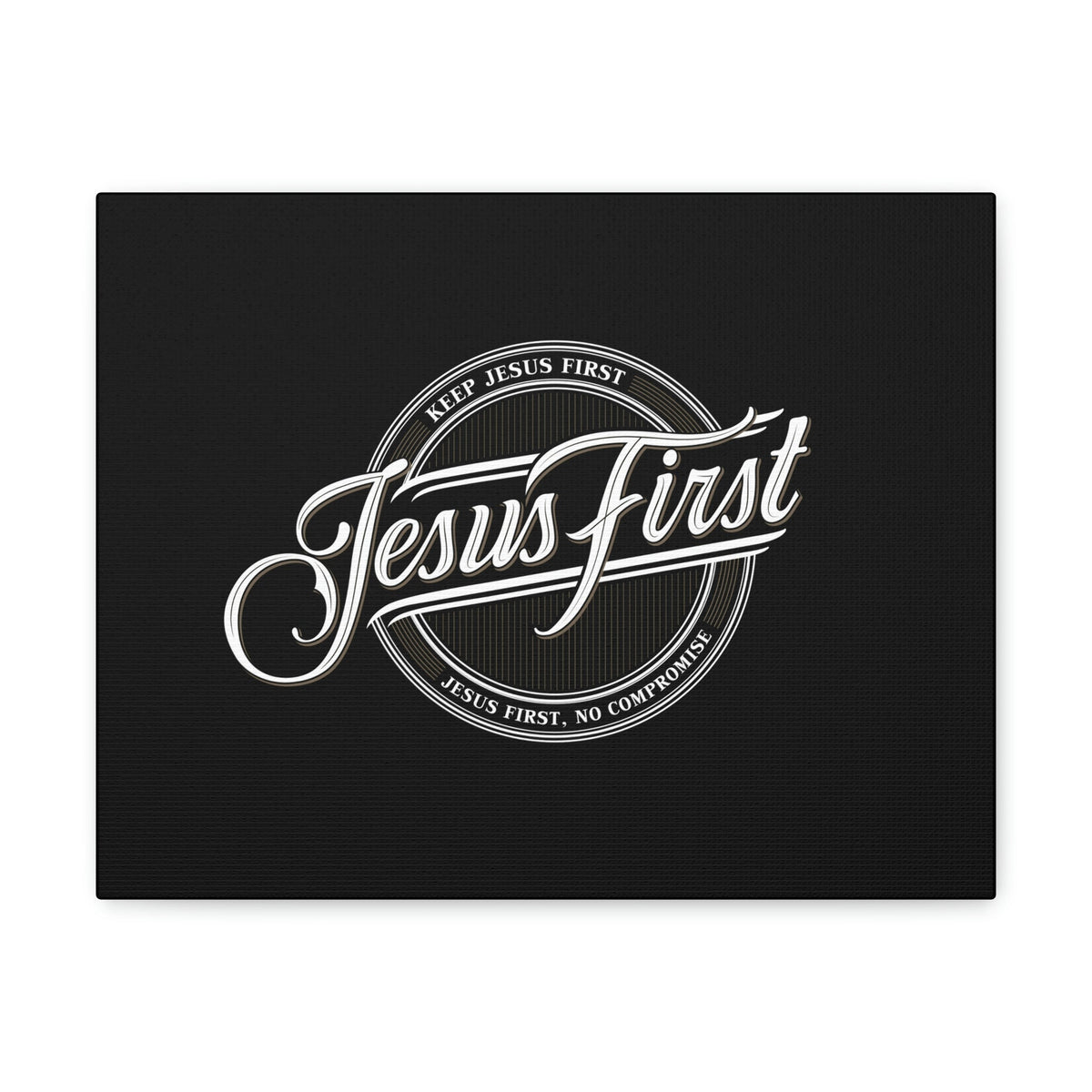 Scripture Walls Jesus First Matthew 22:37 Black Christian Wall Art Bible Verse Print Ready to Hang Unframed-Express Your Love Gifts