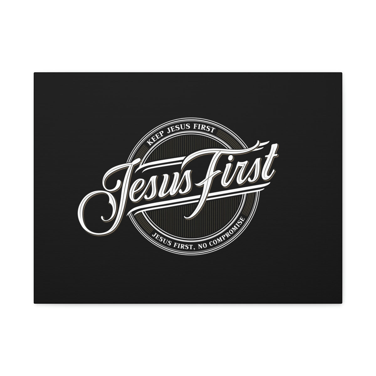 Scripture Walls Jesus First Matthew 22:37 Black Christian Wall Art Bible Verse Print Ready to Hang Unframed-Express Your Love Gifts