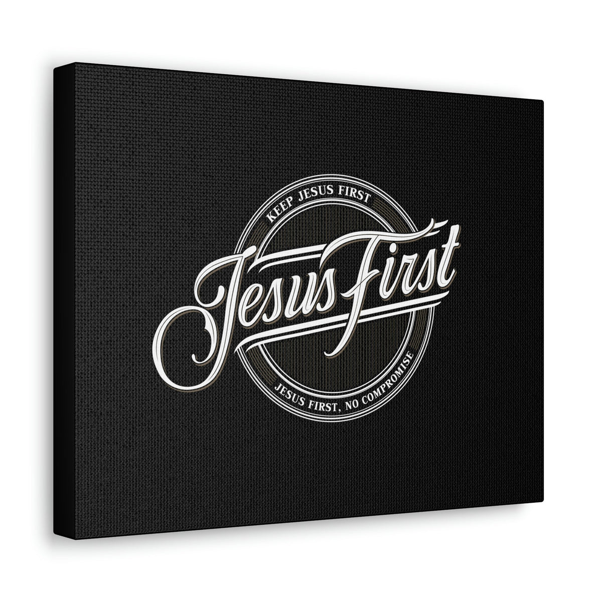 Scripture Walls Jesus First Matthew 22:37 Black Christian Wall Art Bible Verse Print Ready to Hang Unframed-Express Your Love Gifts
