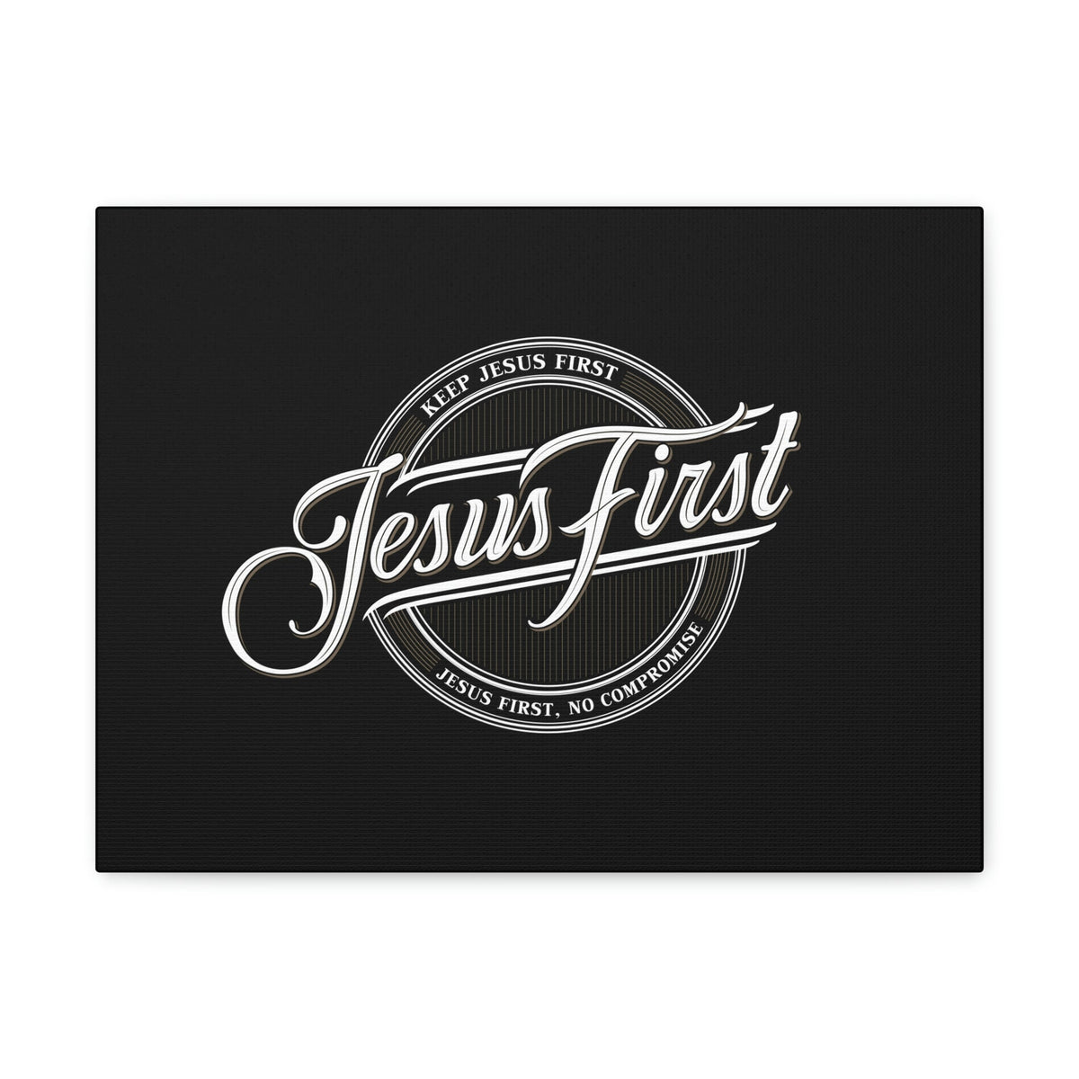 Scripture Walls Jesus First Matthew 22:37 Black Christian Wall Art Bible Verse Print Ready to Hang Unframed-Express Your Love Gifts