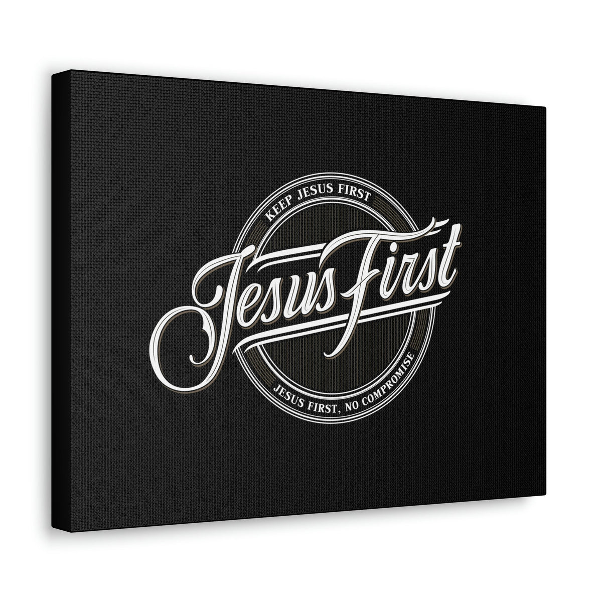 Scripture Walls Jesus First Matthew 22:37 Black Christian Wall Art Bible Verse Print Ready to Hang Unframed-Express Your Love Gifts