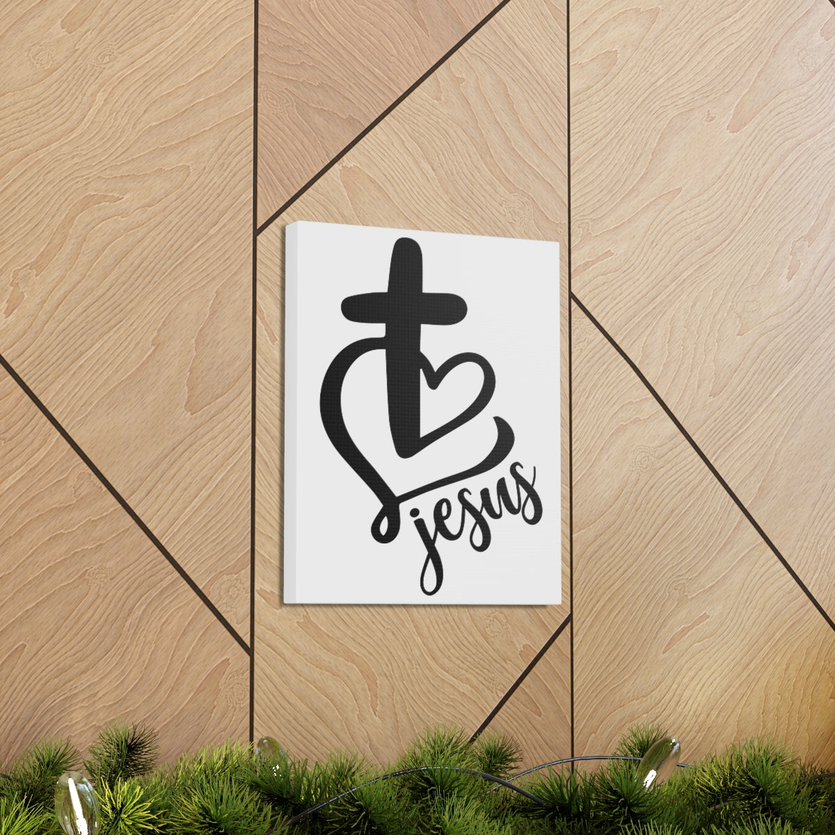 Scripture Walls Jesus Heart And Cross John 3:16 Christian Wall Art Print Ready to Hang Unframed-Express Your Love Gifts