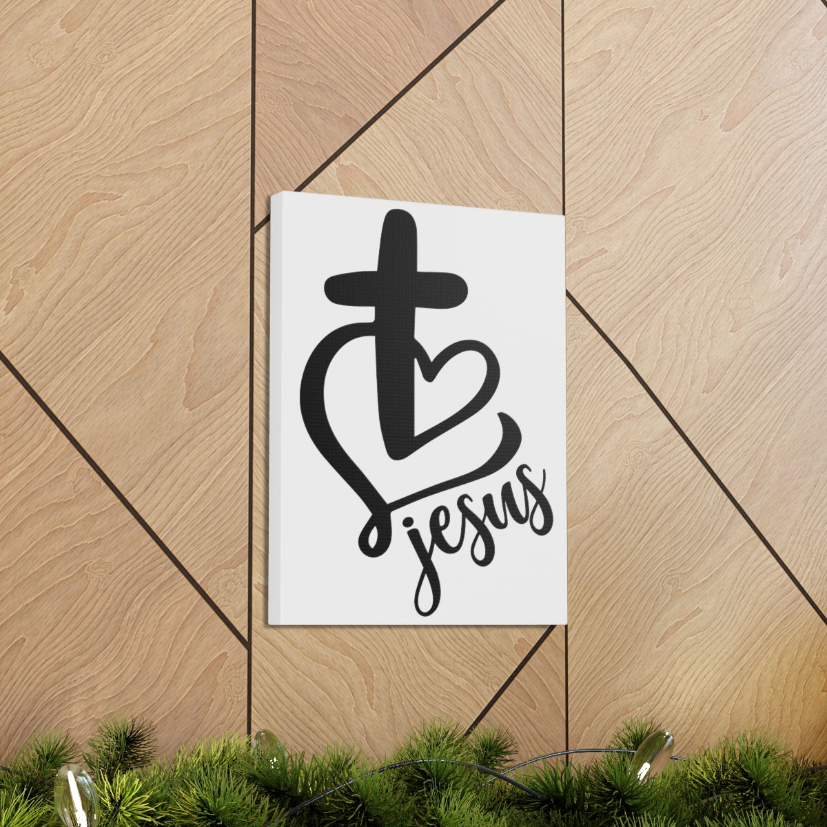 Scripture Walls Jesus Heart And Cross John 3:16 Christian Wall Art Print Ready to Hang Unframed-Express Your Love Gifts