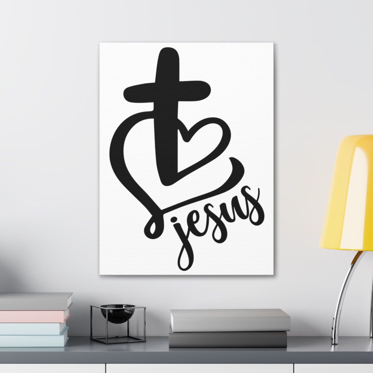 Scripture Walls Jesus Heart And Cross John 3:16 Christian Wall Art Print Ready to Hang Unframed-Express Your Love Gifts