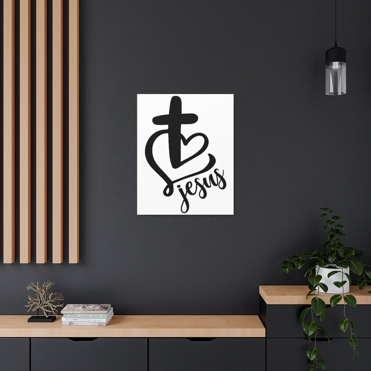 Scripture Walls Jesus Heart And Cross John 3:16 Christian Wall Art Print Ready to Hang Unframed-Express Your Love Gifts