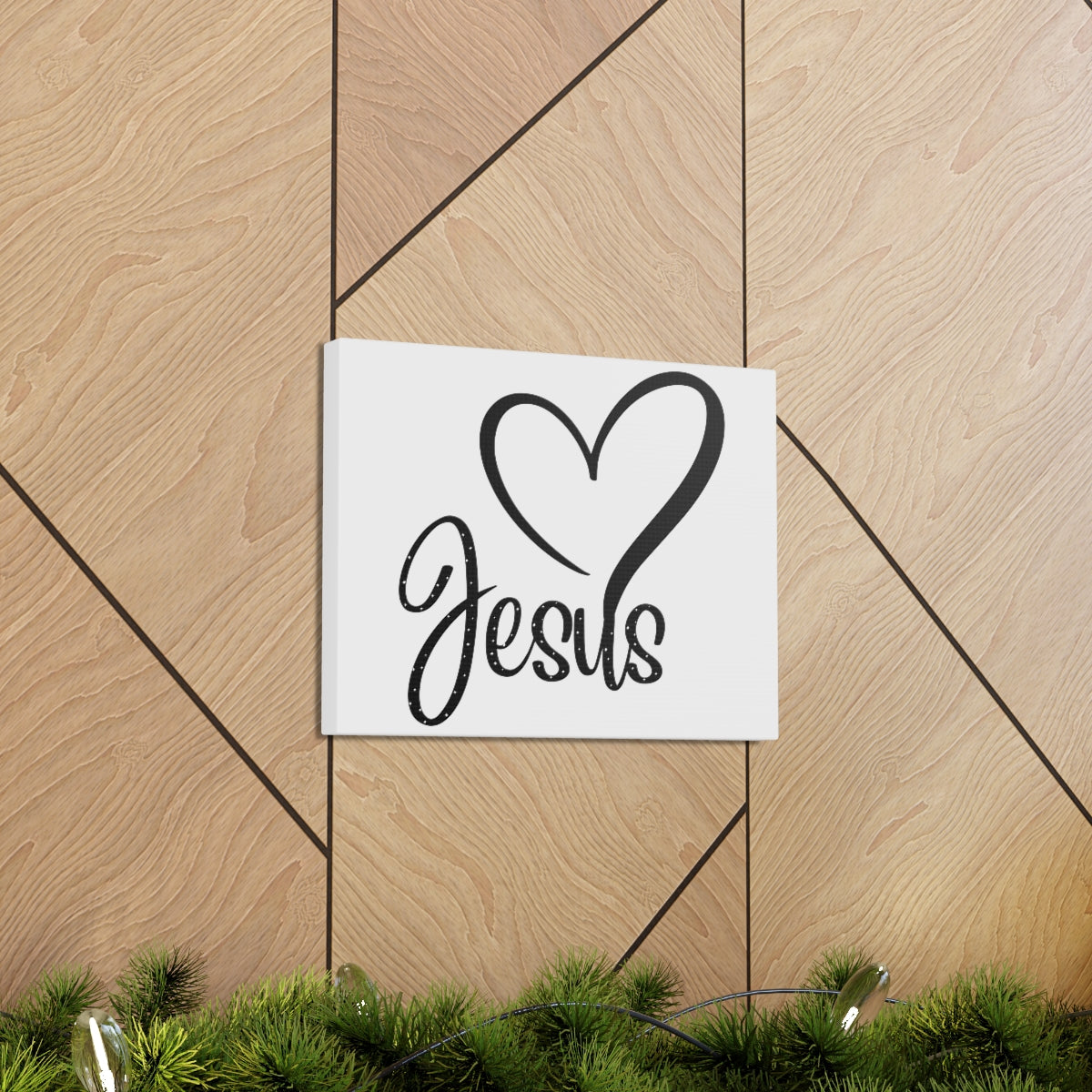 Scripture Walls Jesus Heart John 3:16 KJV Christian Wall Art Print Ready to Hang Unframed-Express Your Love Gifts