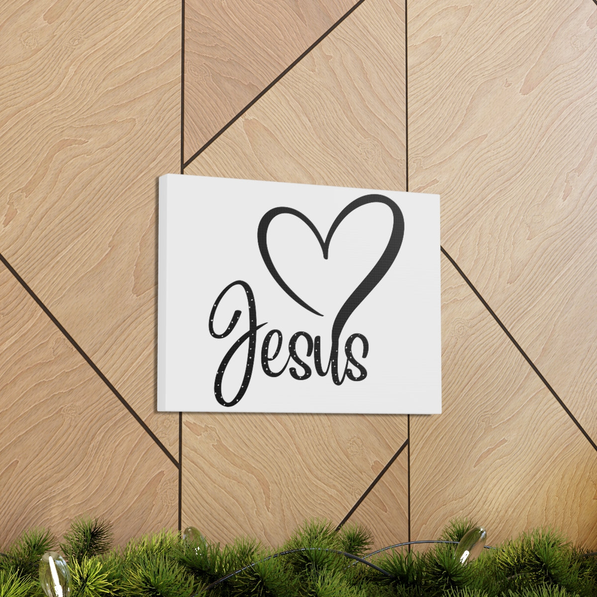 Scripture Walls Jesus Heart John 3:16 KJV Christian Wall Art Print Ready to Hang Unframed-Express Your Love Gifts