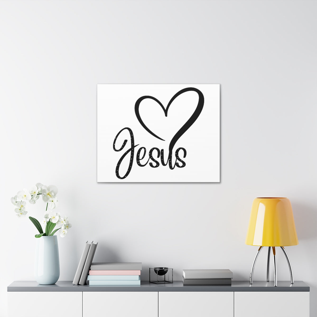 Scripture Walls Jesus Heart John 3:16 KJV Christian Wall Art Print Ready to Hang Unframed-Express Your Love Gifts