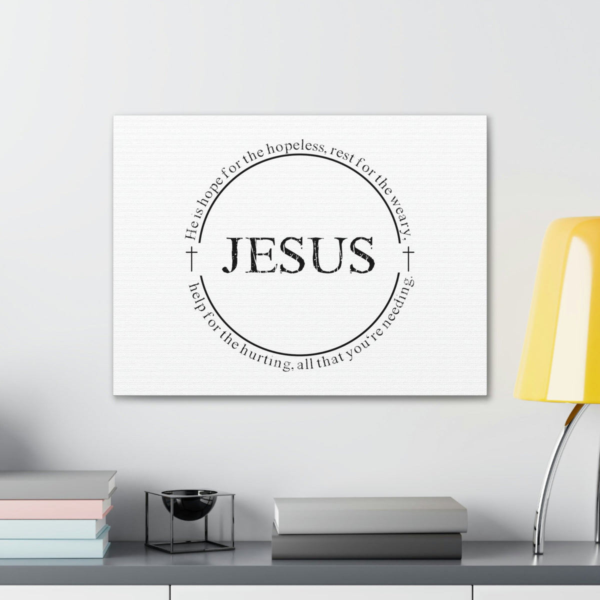 Scripture Walls Jesus, Help For The Hurting Hebrews 13:8 Christian Wall Art Bible Verse Print Ready to Hang Unframed-Express Your Love Gifts