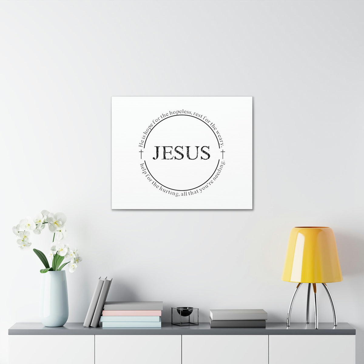 Scripture Walls Jesus, Help For The Hurting Hebrews 13:8 Christian Wall Art Bible Verse Print Ready to Hang Unframed-Express Your Love Gifts