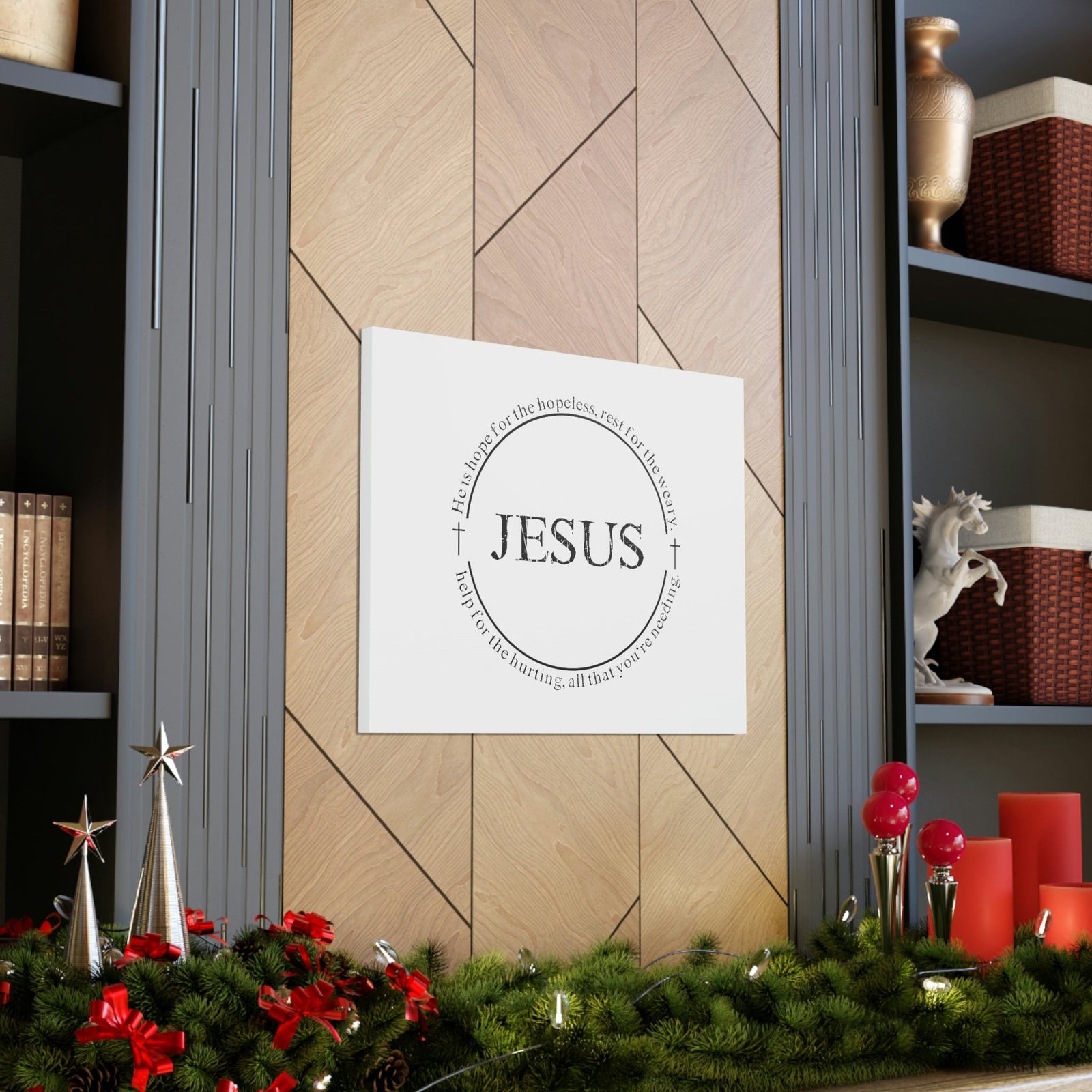Scripture Walls Jesus, Help For The Hurting Hebrews 13:8 Christian Wall Art Bible Verse Print Ready to Hang Unframed-Express Your Love Gifts
