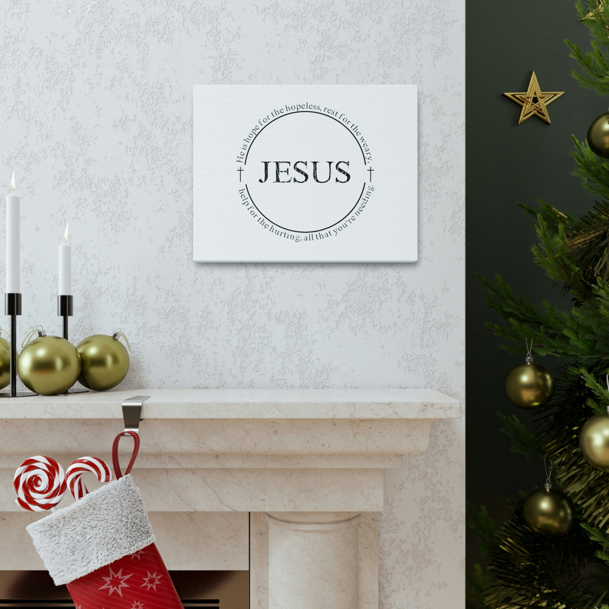 Scripture Walls Jesus, Help For The Hurting Hebrews 13:8 Christian Wall Art Bible Verse Print Ready to Hang Unframed-Express Your Love Gifts