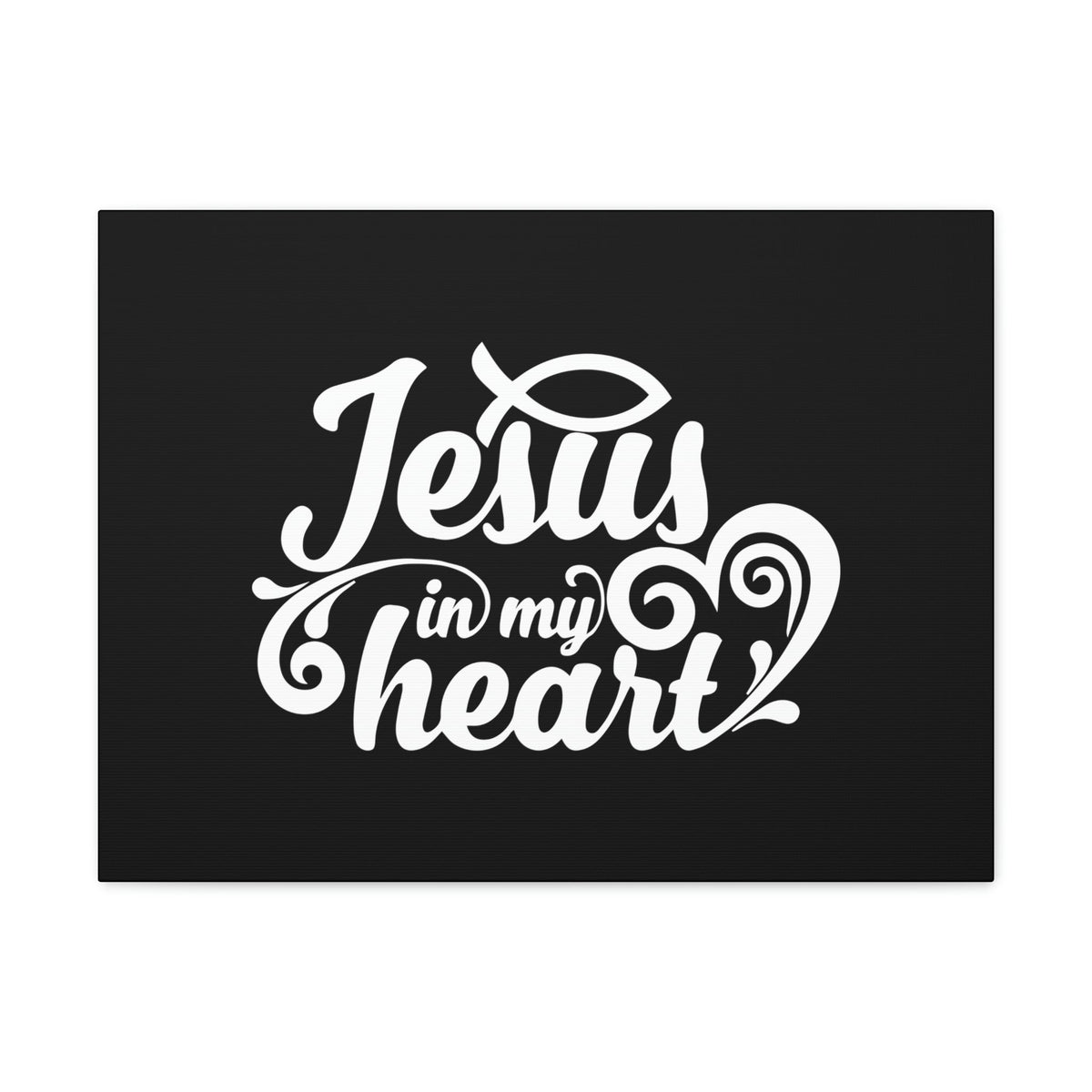 Scripture Walls Jesus In My Heart Ephesians 3:17 Fish Christian Wall Art Bible Verse Print Ready to Hang Unframed-Express Your Love Gifts