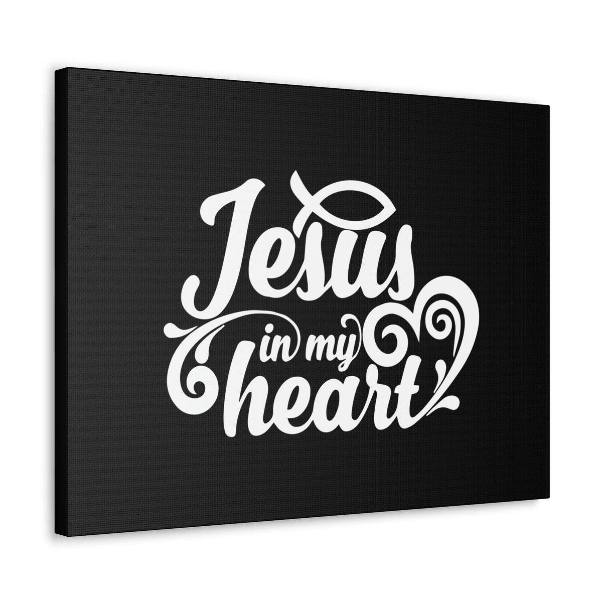 Scripture Walls Jesus In My Heart Ephesians 3:17 Fish Christian Wall Art Bible Verse Print Ready to Hang Unframed-Express Your Love Gifts