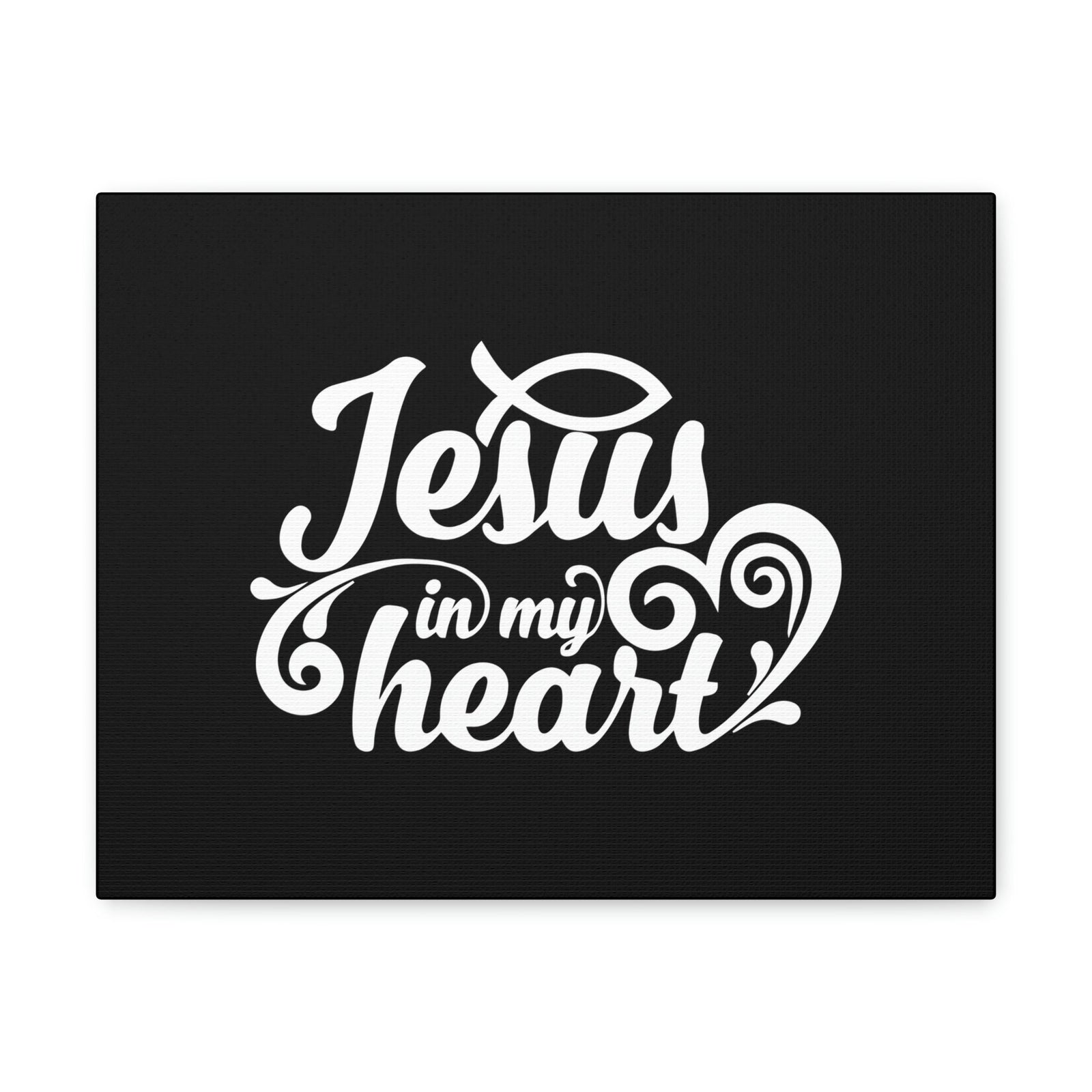 Scripture Walls Jesus In My Heart Ephesians 3:17 Fish Christian Wall Art Bible Verse Print Ready to Hang Unframed-Express Your Love Gifts