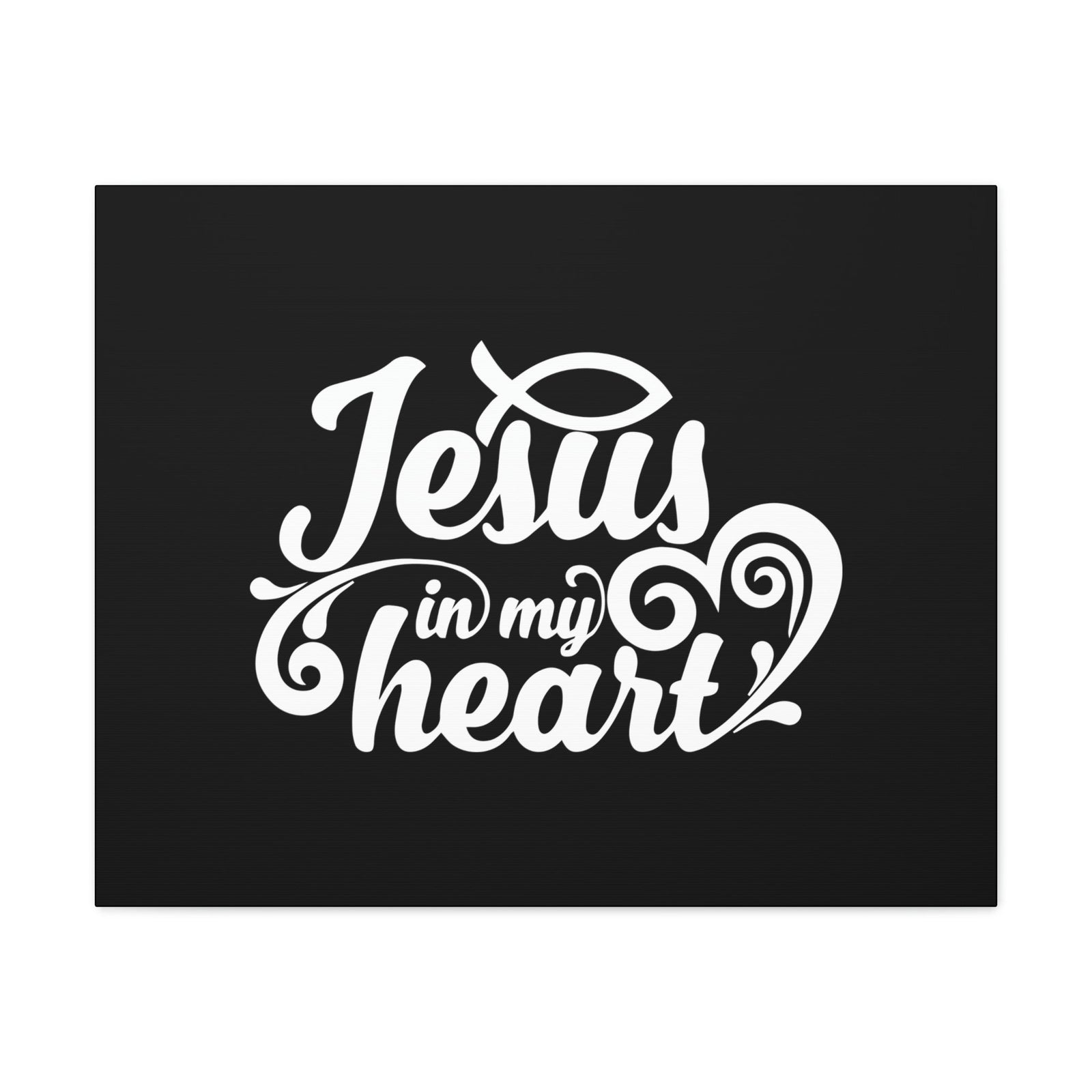 Scripture Walls Jesus In My Heart Ephesians 3:17 Fish Christian Wall Art Bible Verse Print Ready to Hang Unframed-Express Your Love Gifts