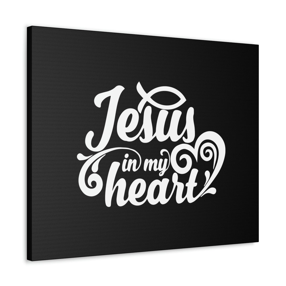 Scripture Walls Jesus In My Heart Ephesians 3:17 Fish Christian Wall Art Bible Verse Print Ready to Hang Unframed-Express Your Love Gifts