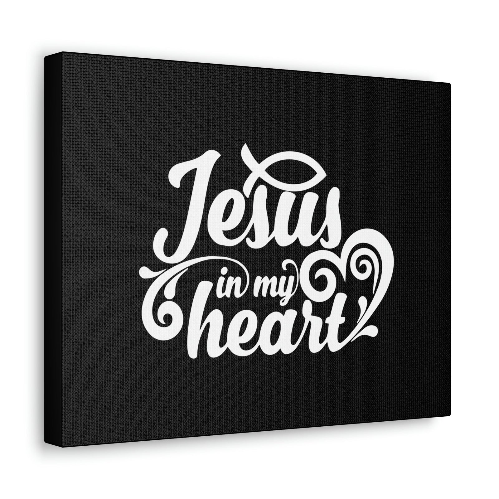 Scripture Walls Jesus In My Heart Ephesians 3:17 Fish Christian Wall Art Bible Verse Print Ready to Hang Unframed-Express Your Love Gifts