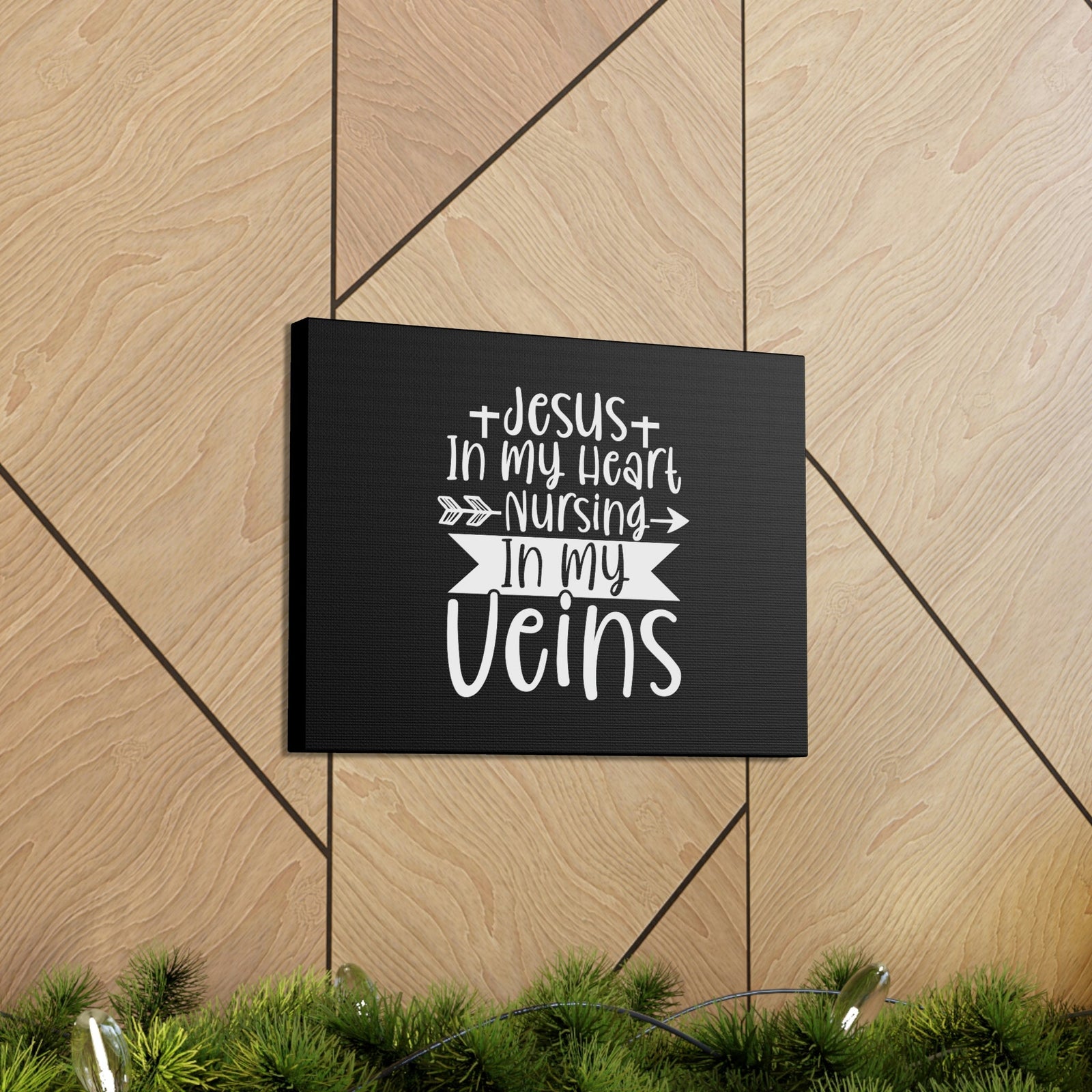 Scripture Walls Jesus In My Heart Nursing Revelation 3:20 Christian Wall Art Bible Verse Print Ready to Hang Unframed-Express Your Love Gifts
