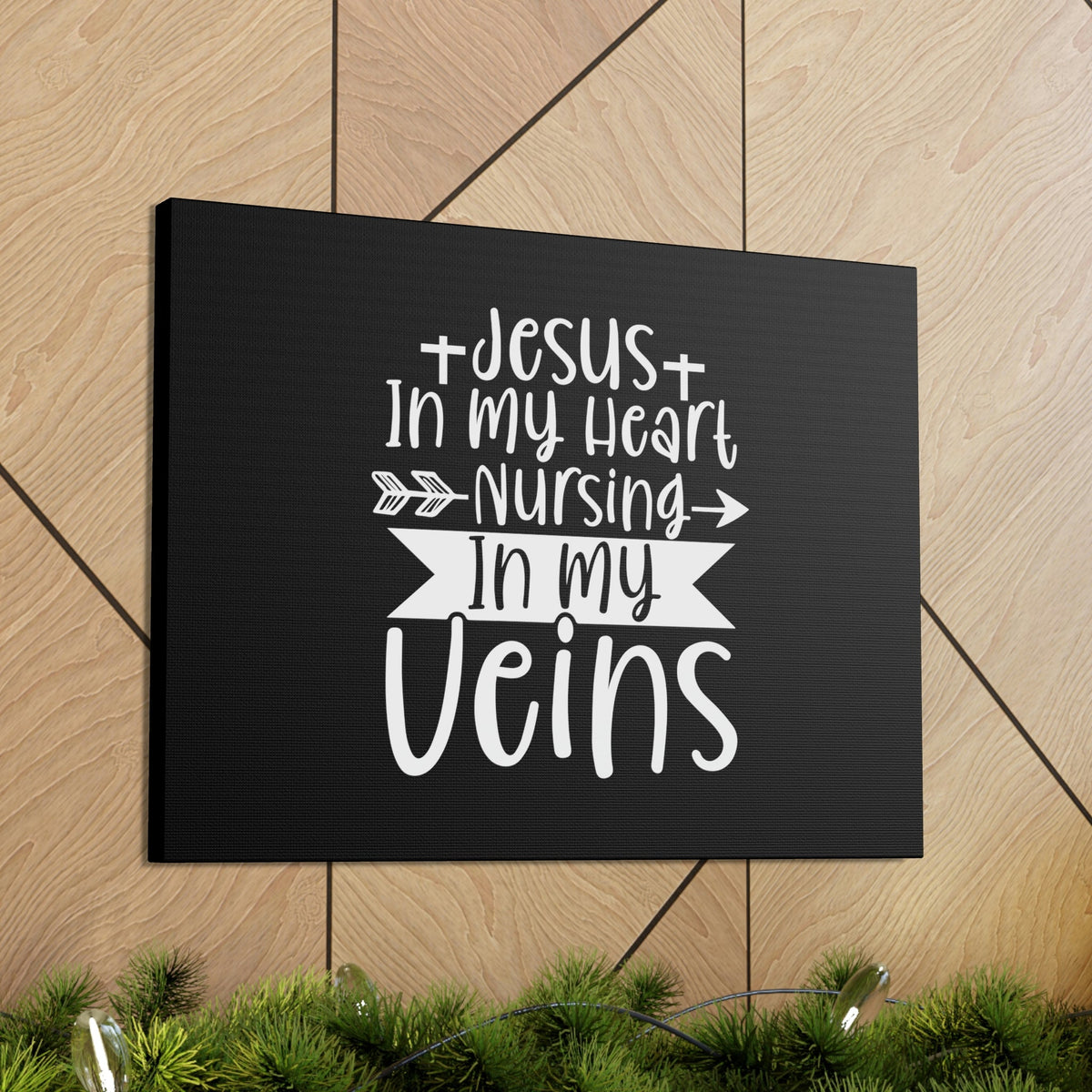 Scripture Walls Jesus In My Heart Nursing Revelation 3:20 Christian Wall Art Bible Verse Print Ready to Hang Unframed-Express Your Love Gifts