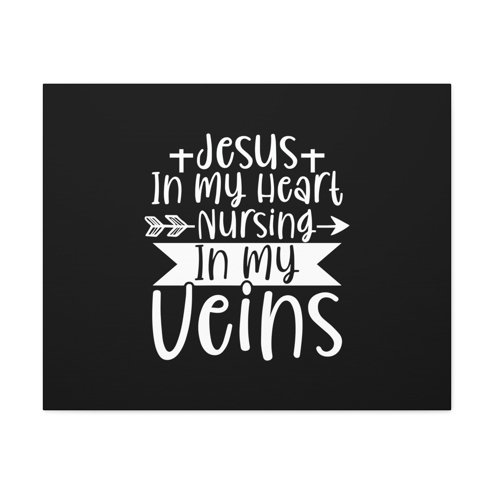 Scripture Walls Jesus In My Heart Nursing Revelation 3:20 Christian Wall Art Bible Verse Print Ready to Hang Unframed-Express Your Love Gifts