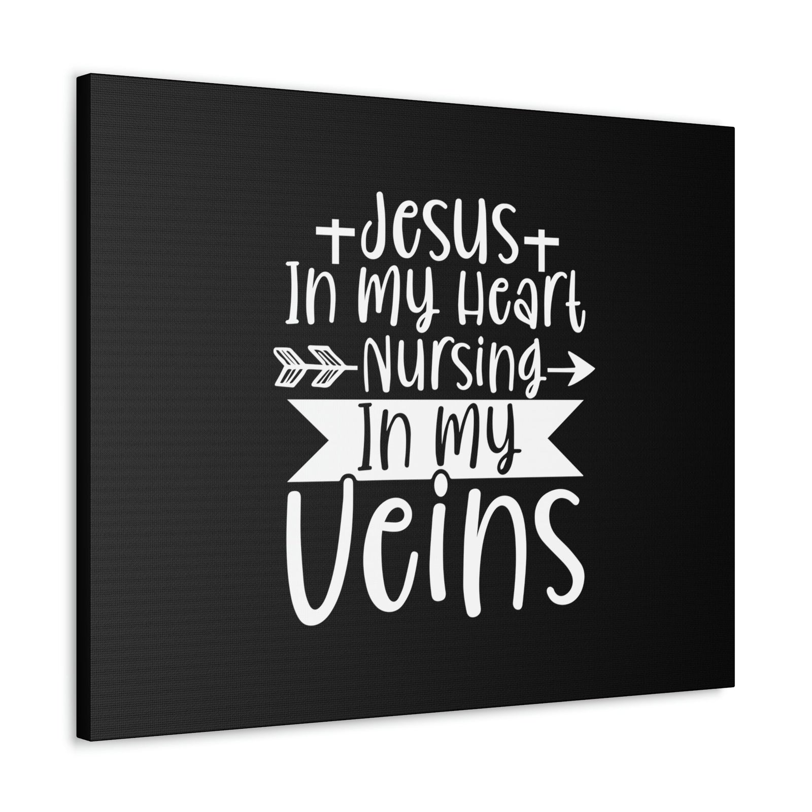 Scripture Walls Jesus In My Heart Nursing Revelation 3:20 Christian Wall Art Bible Verse Print Ready to Hang Unframed-Express Your Love Gifts