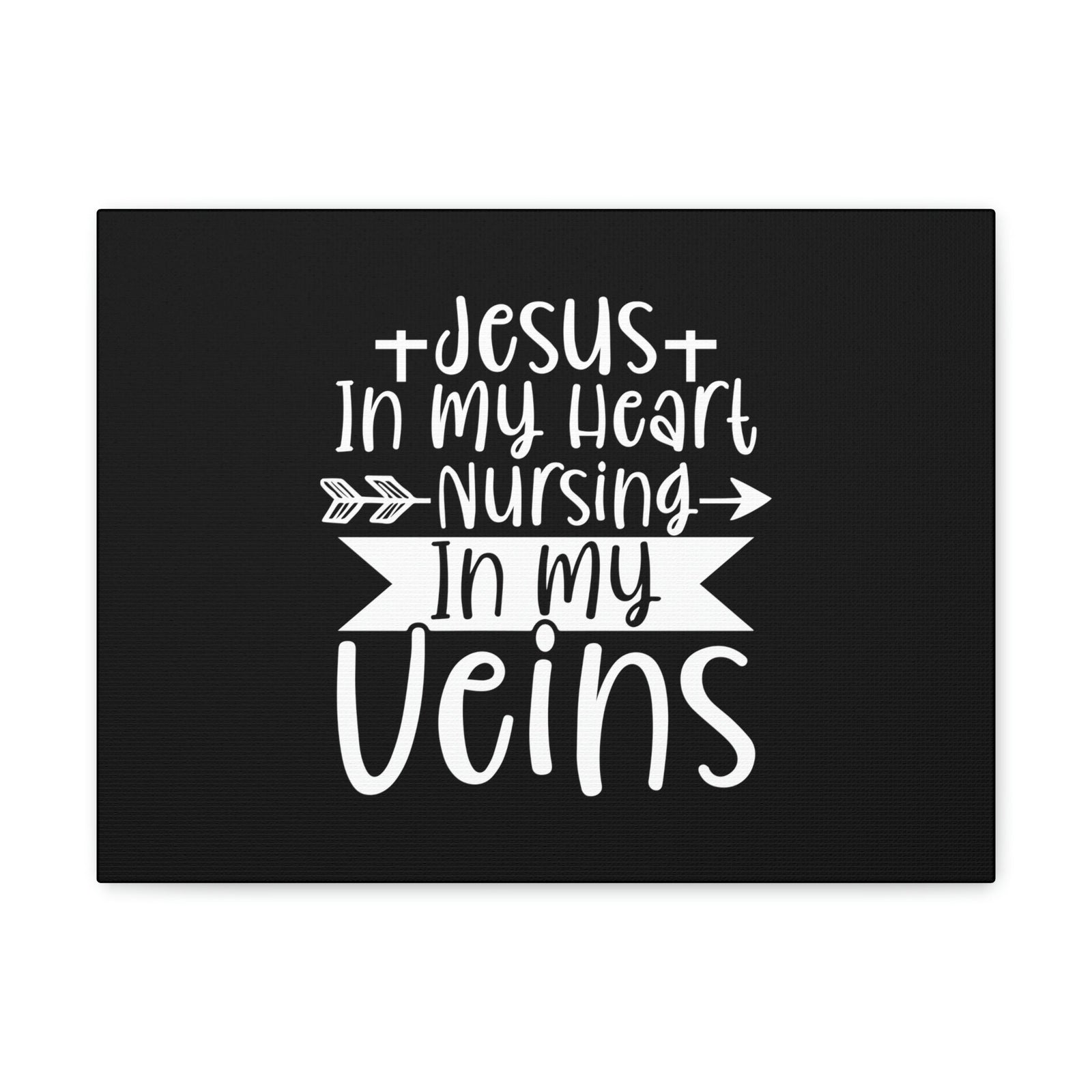 Scripture Walls Jesus In My Heart Nursing Revelation 3:20 Christian Wall Art Bible Verse Print Ready to Hang Unframed-Express Your Love Gifts